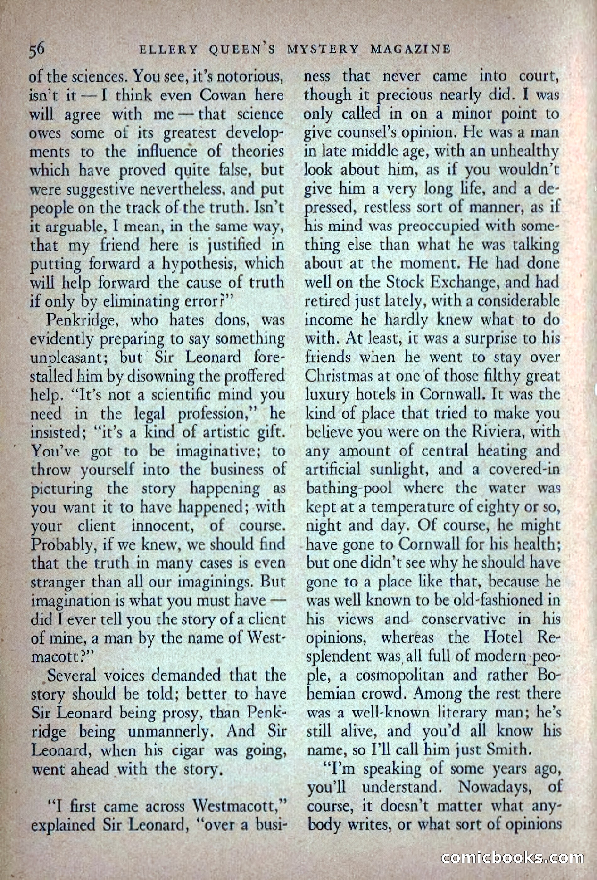 Ellery Queen's Mystery Magazine, November 1948 — page 58 of 148