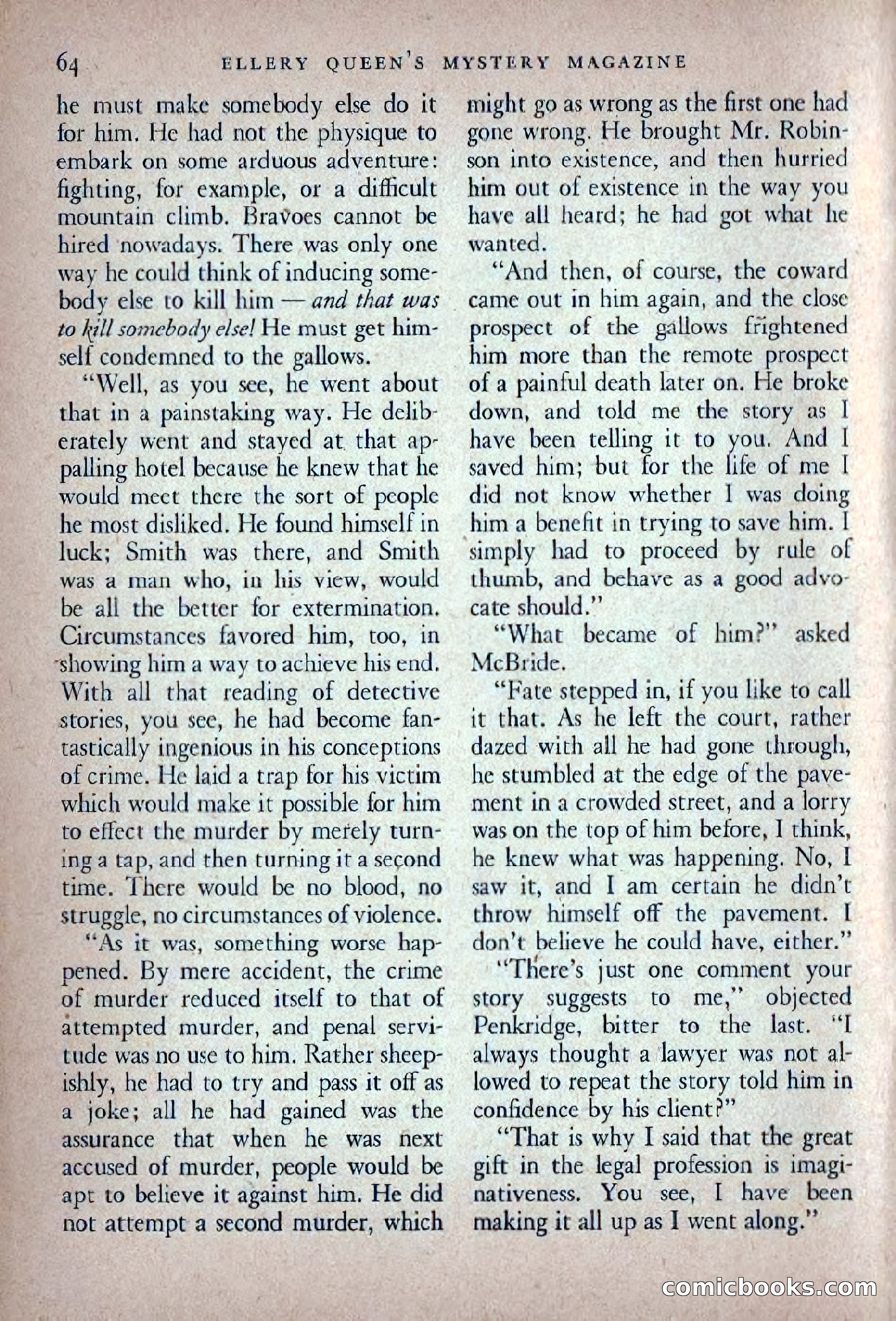 Ellery Queen's Mystery Magazine, November 1948 — page 66 of 148