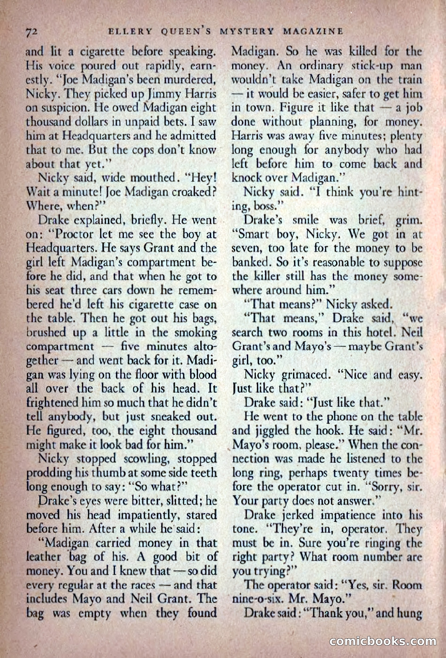 Ellery Queen's Mystery Magazine, November 1948 — page 74 of 148