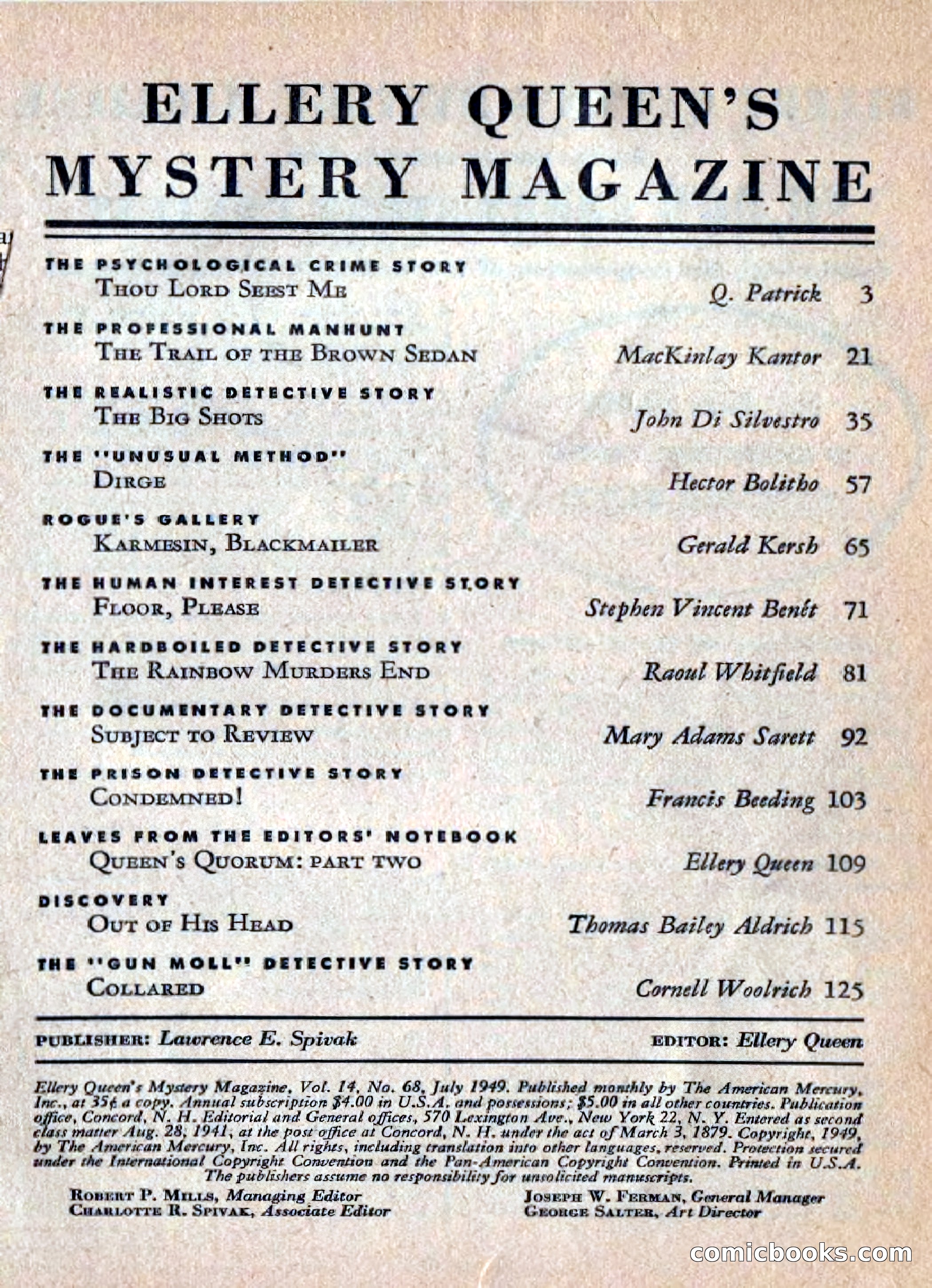 Ellery Queen's Mystery Magazine, July 1949 — page 4 of 149