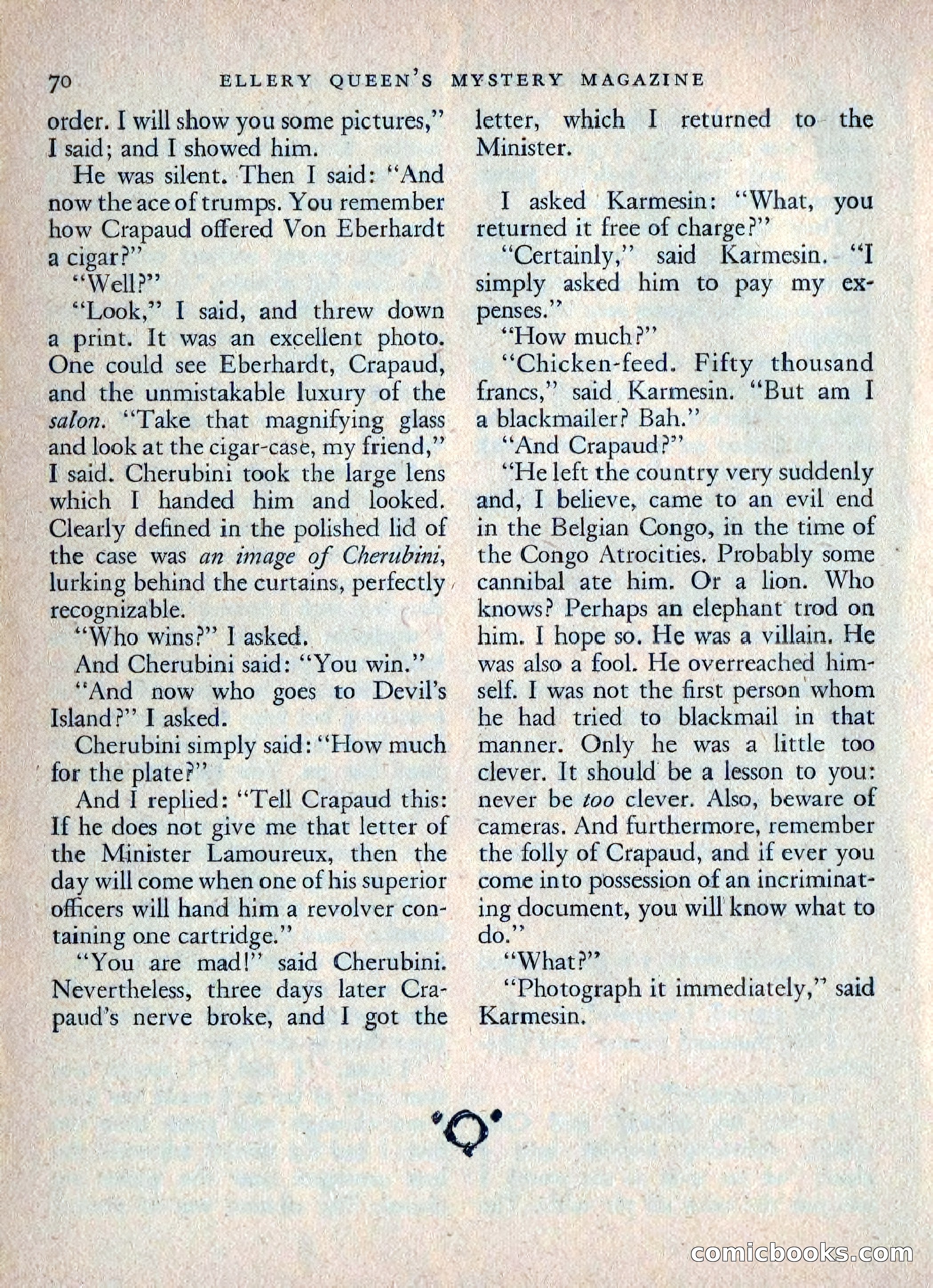 Ellery Queen's Mystery Magazine, July 1949 — page 73 of 149