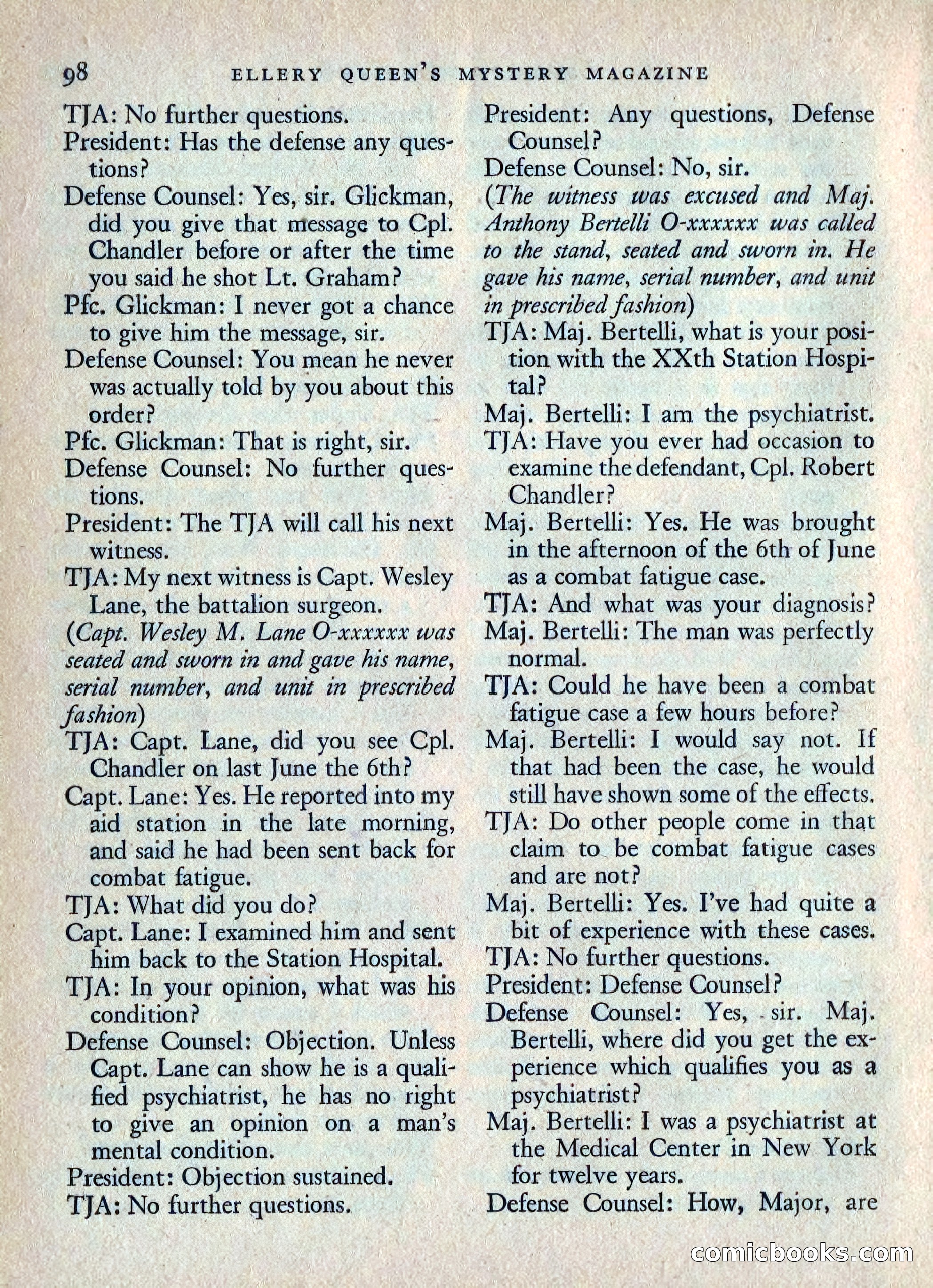 Ellery Queen's Mystery Magazine, July 1949 — page 101 of 149