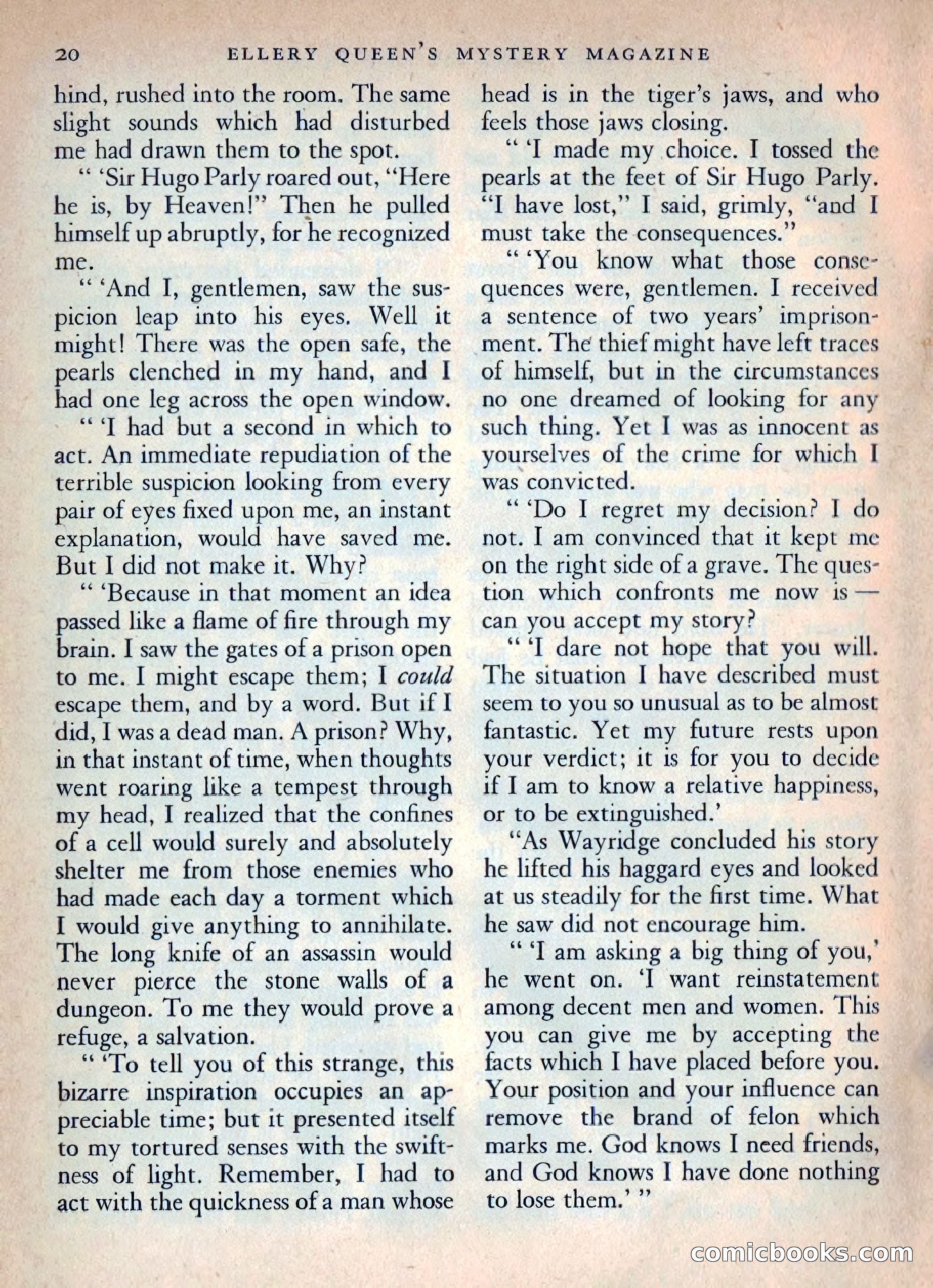 Ellery Queen's Mystery Magazine, October 1954 — page 23 of 148
