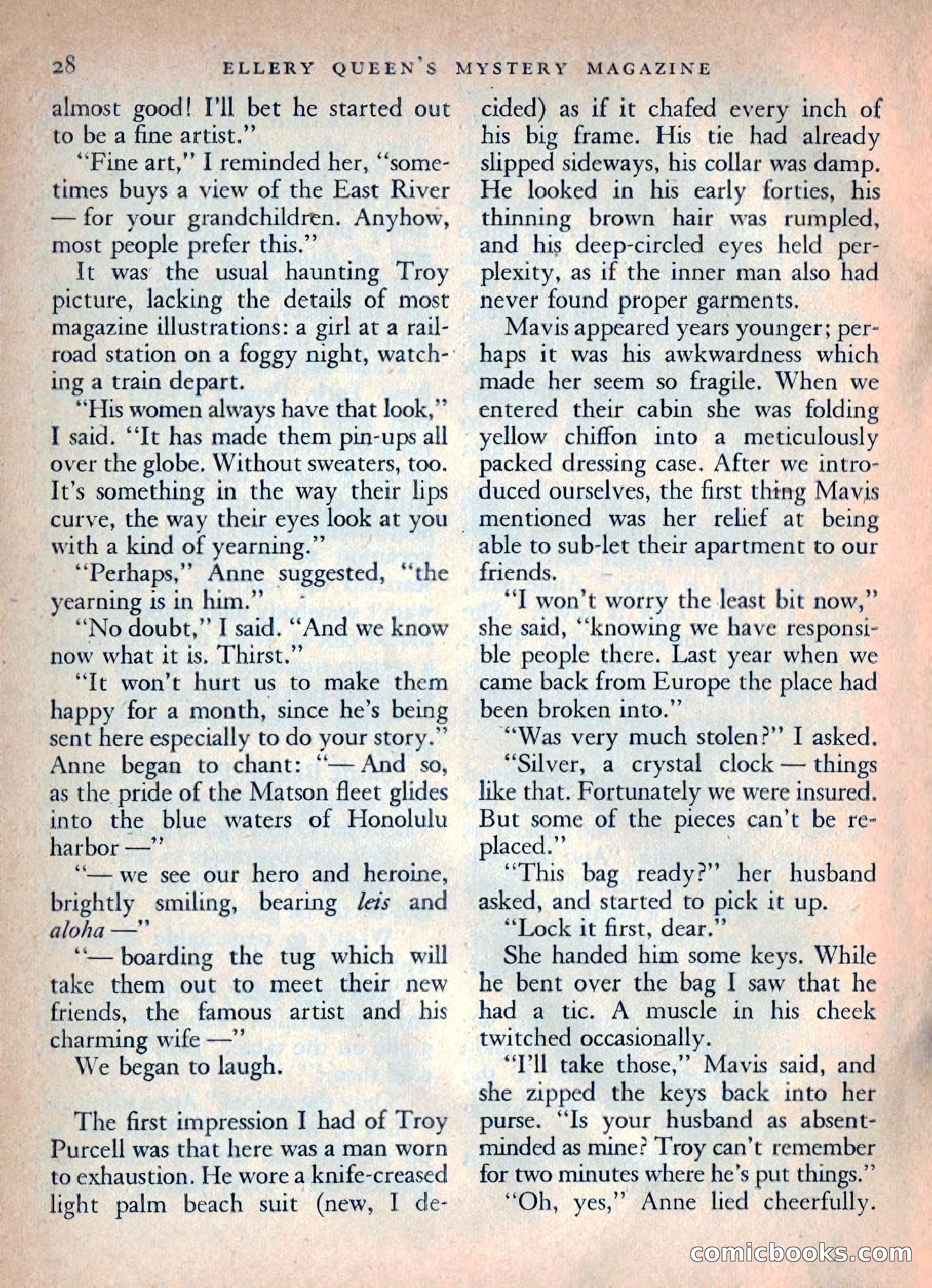 Ellery Queen's Mystery Magazine, October 1954 — page 31 of 148