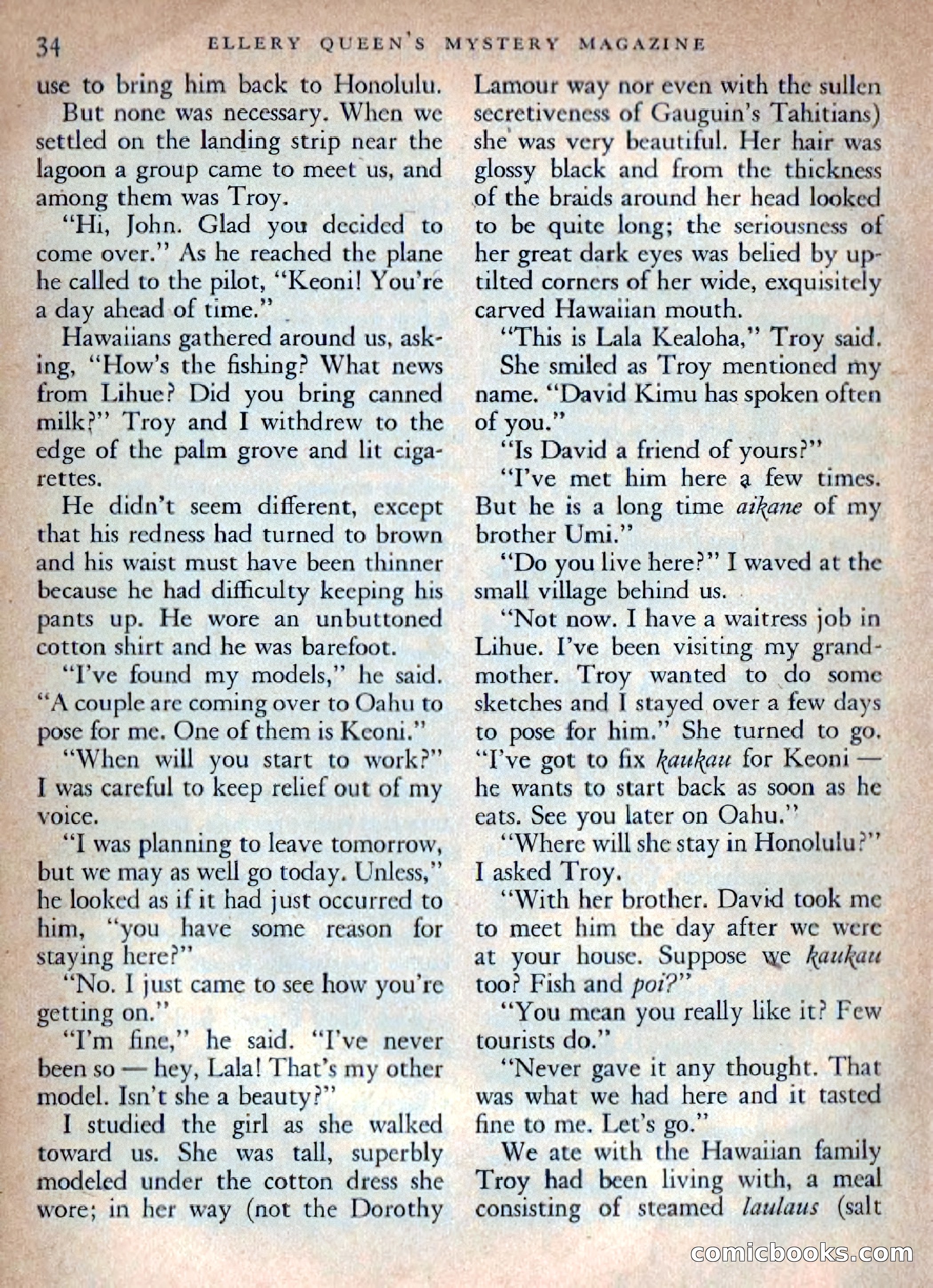 Ellery Queen's Mystery Magazine, October 1954 — page 37 of 148