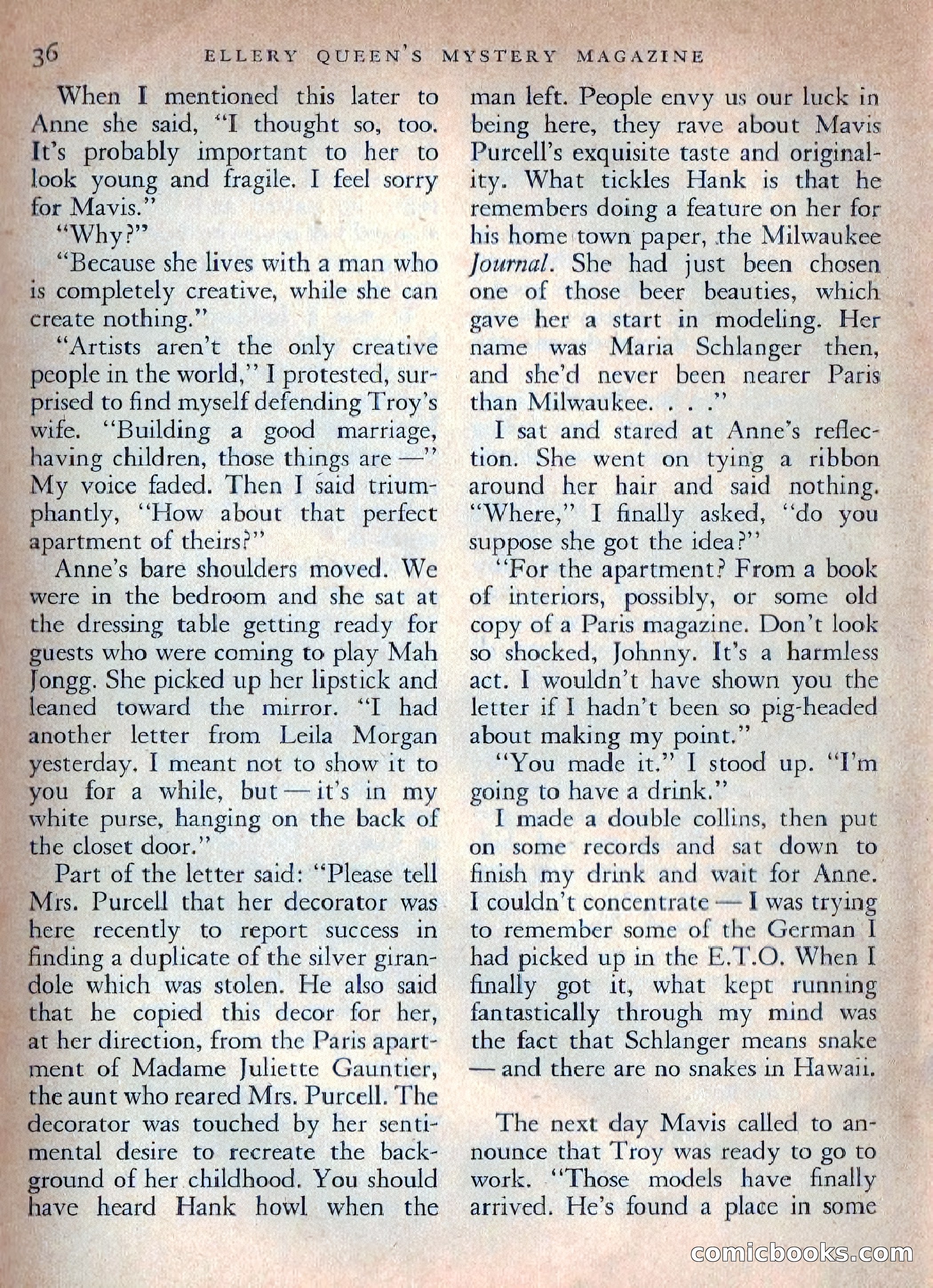 Ellery Queen's Mystery Magazine, October 1954 — page 39 of 148