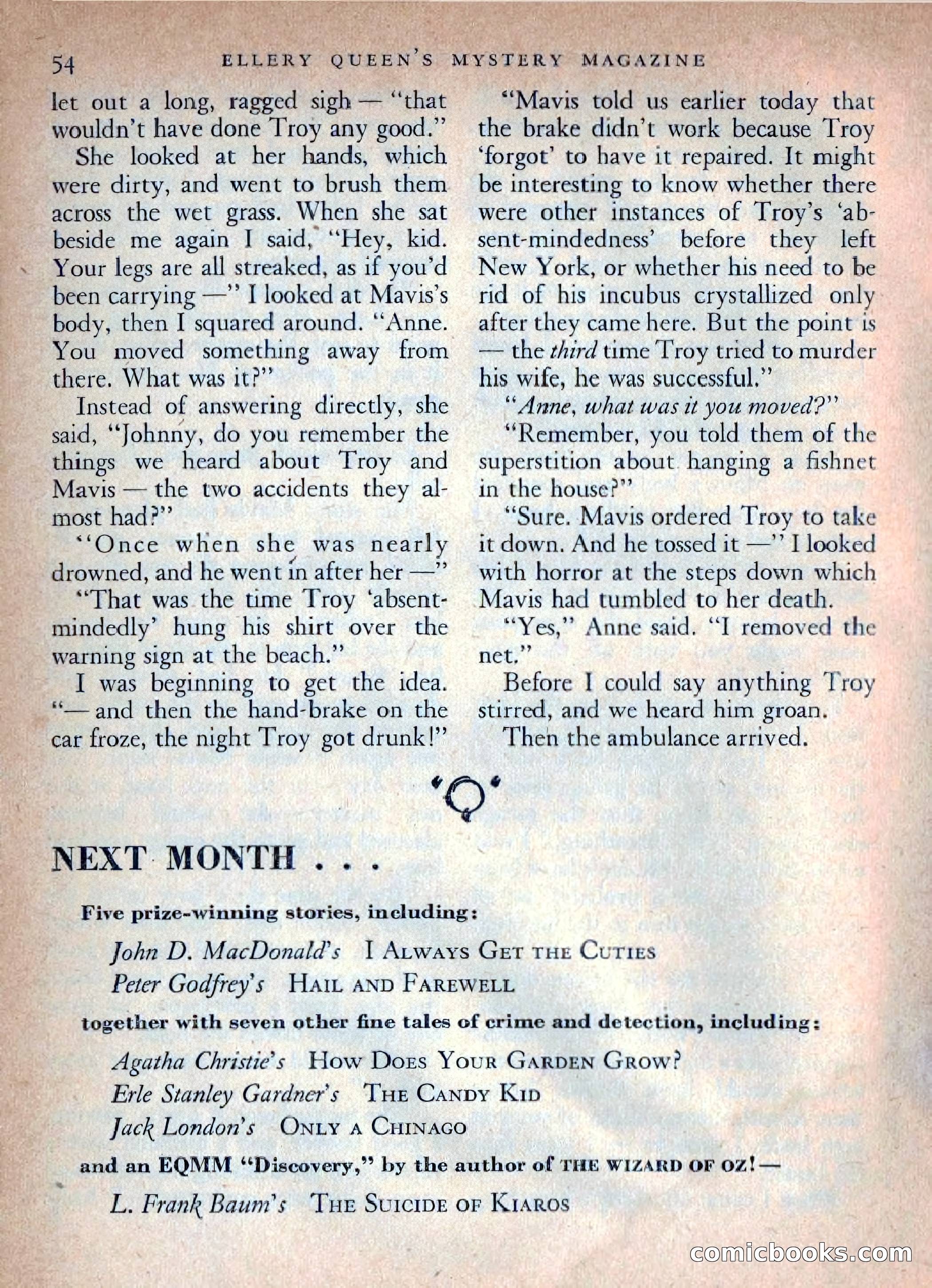 Ellery Queen's Mystery Magazine, October 1954 — page 57 of 148