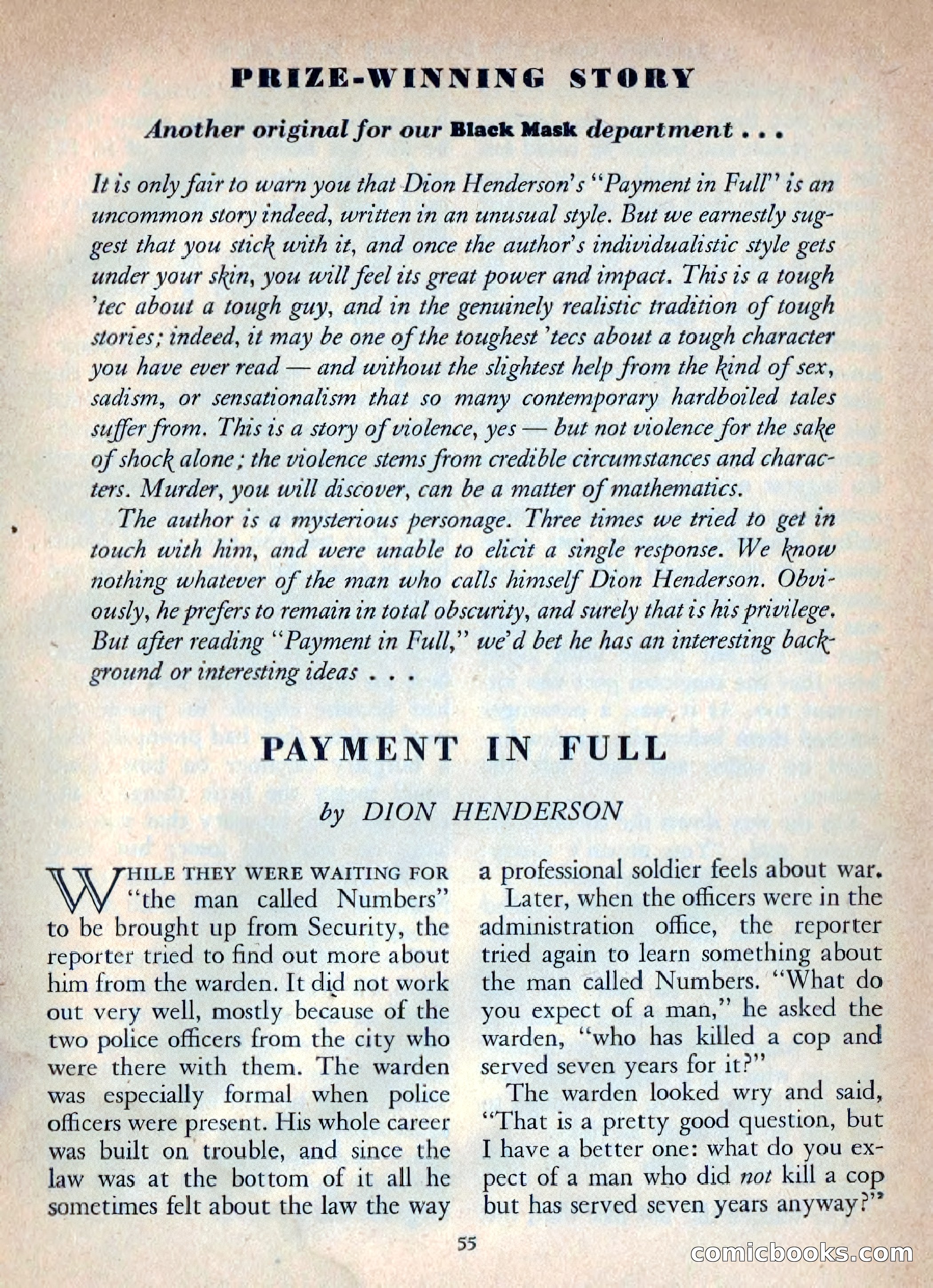 Ellery Queen's Mystery Magazine, October 1954 — page 58 of 148