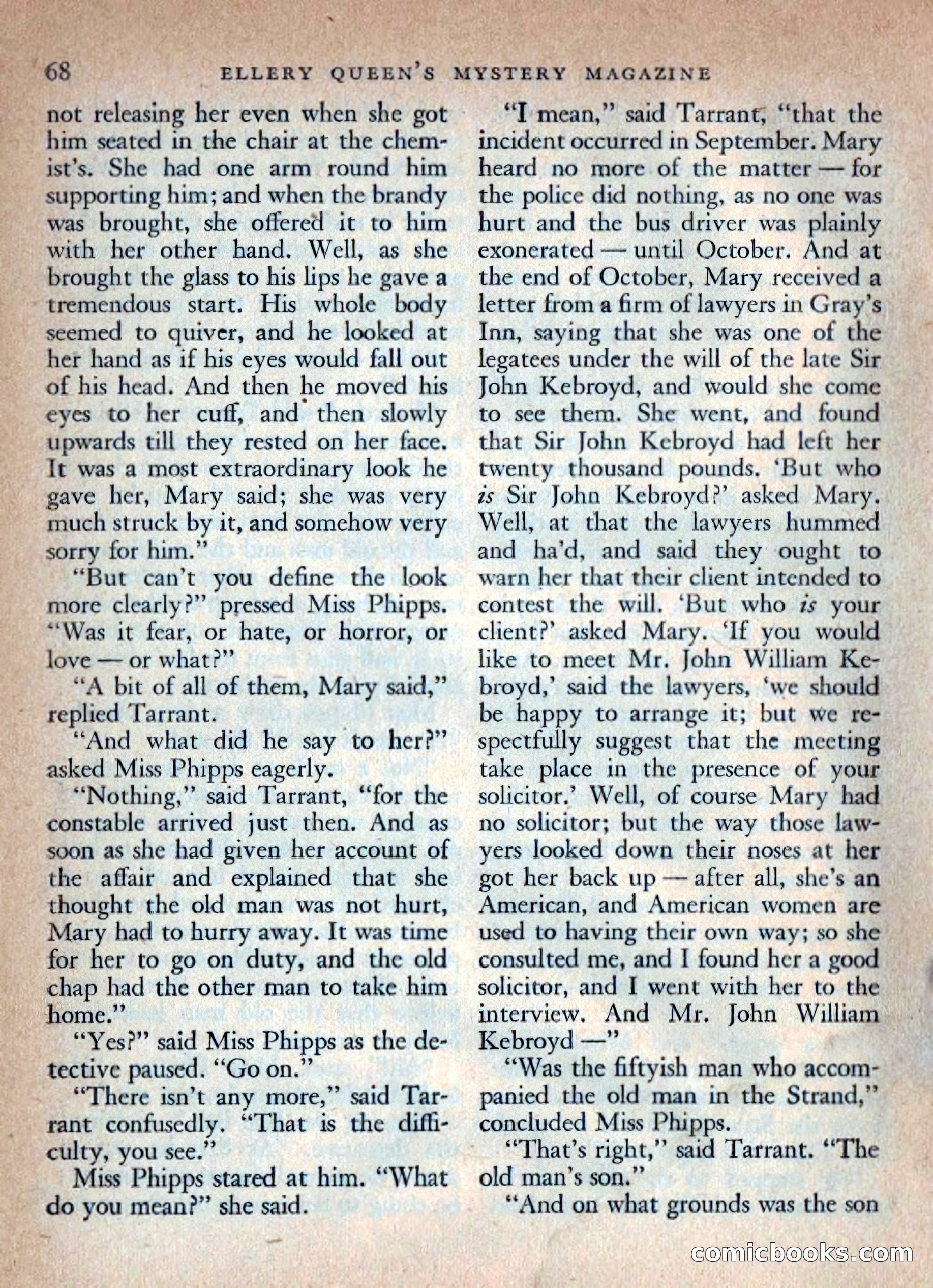 Ellery Queen's Mystery Magazine, October 1954 — page 71 of 148