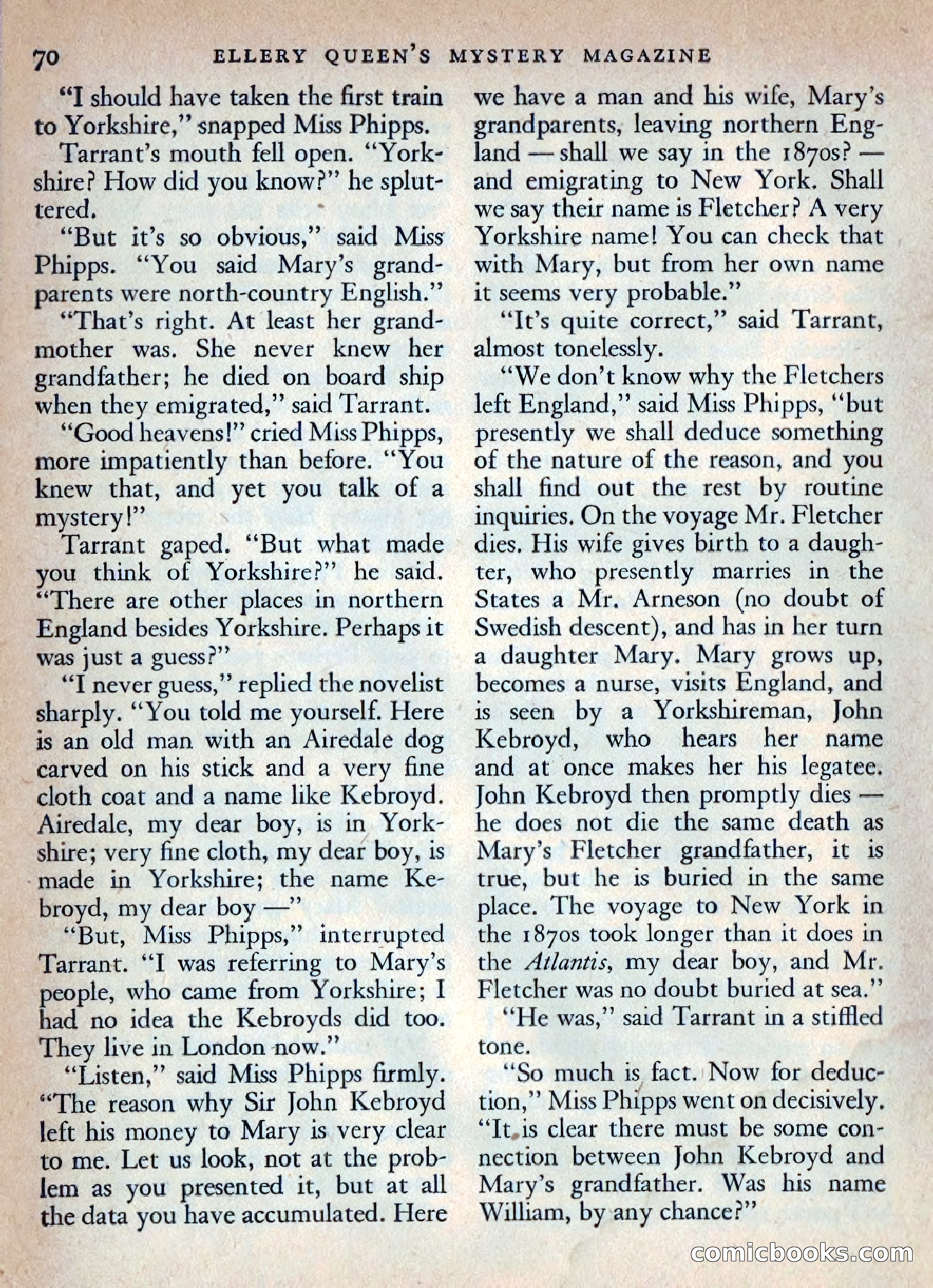 Ellery Queen's Mystery Magazine, October 1954 — page 73 of 148