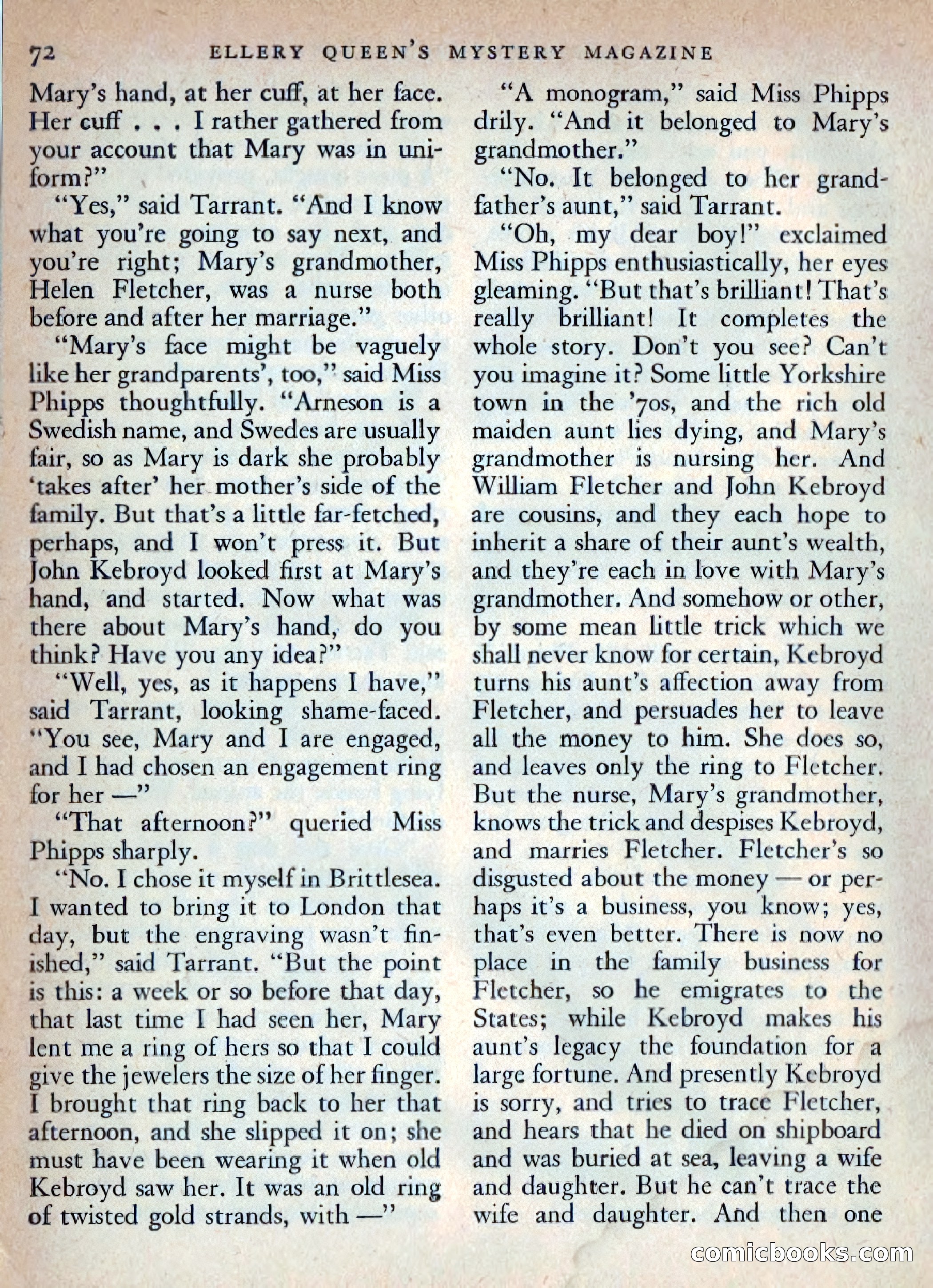 Ellery Queen's Mystery Magazine, October 1954 — page 75 of 148