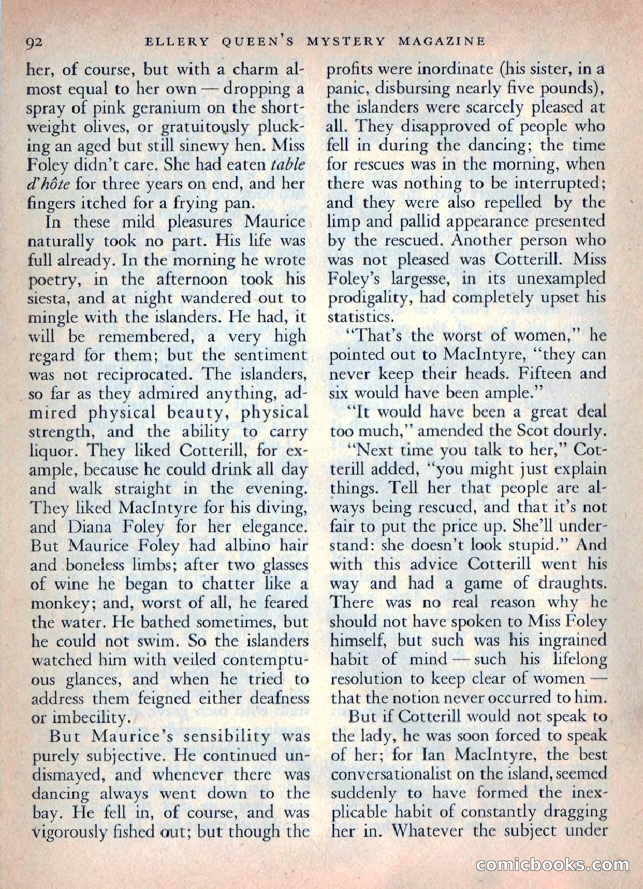 Ellery Queen's Mystery Magazine, October 1954 — page 95 of 148