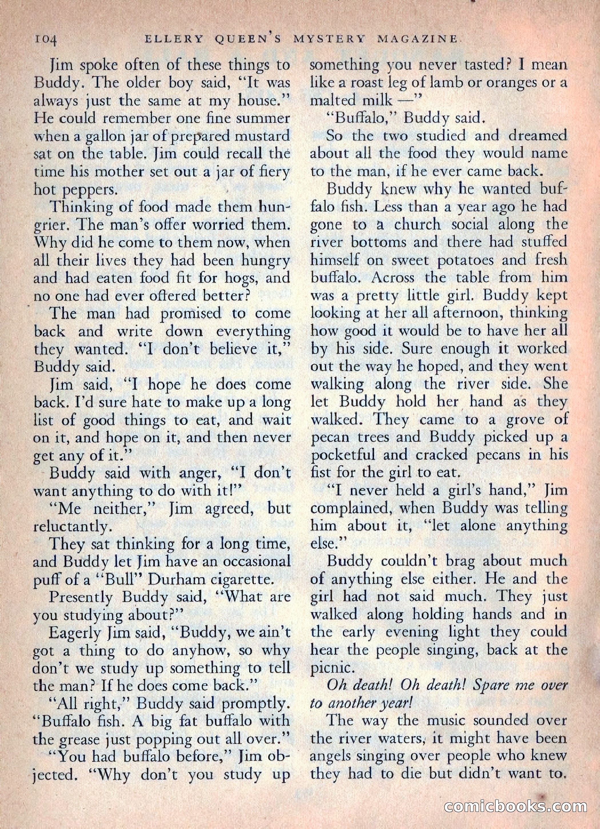 Ellery Queen's Mystery Magazine, October 1954 — page 107 of 148
