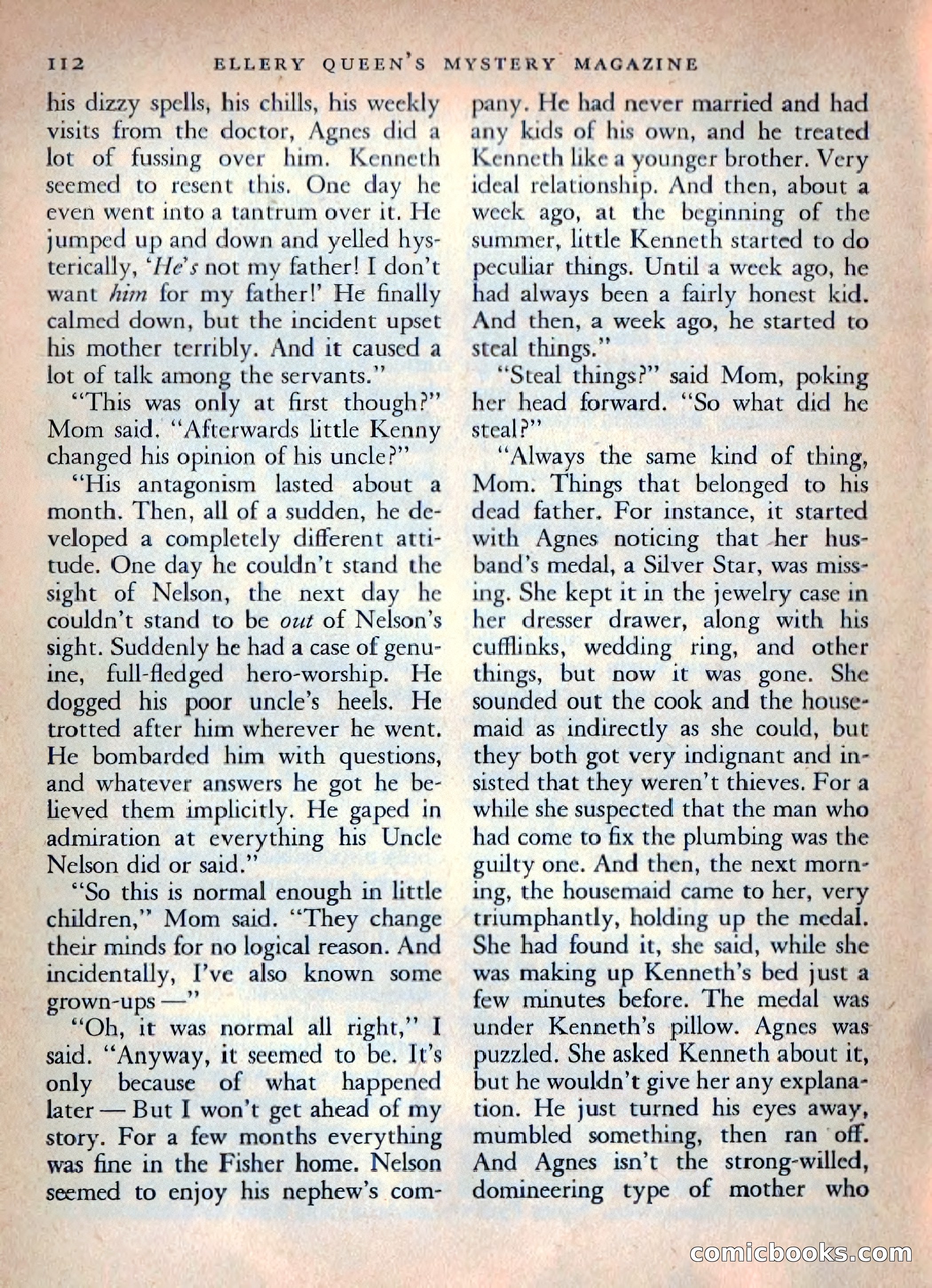 Ellery Queen's Mystery Magazine, October 1954 — page 115 of 148