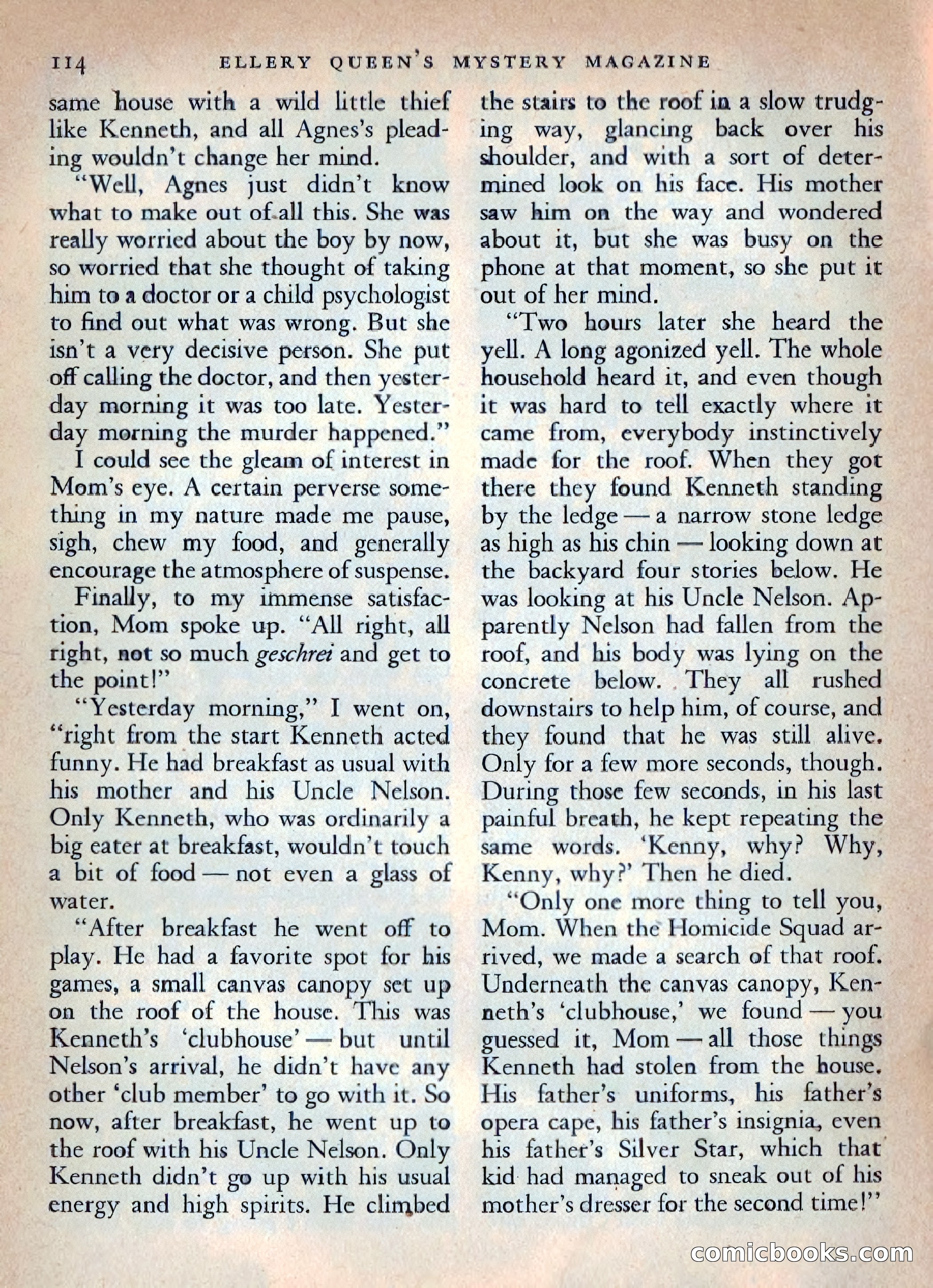 Ellery Queen's Mystery Magazine, October 1954 — page 117 of 148