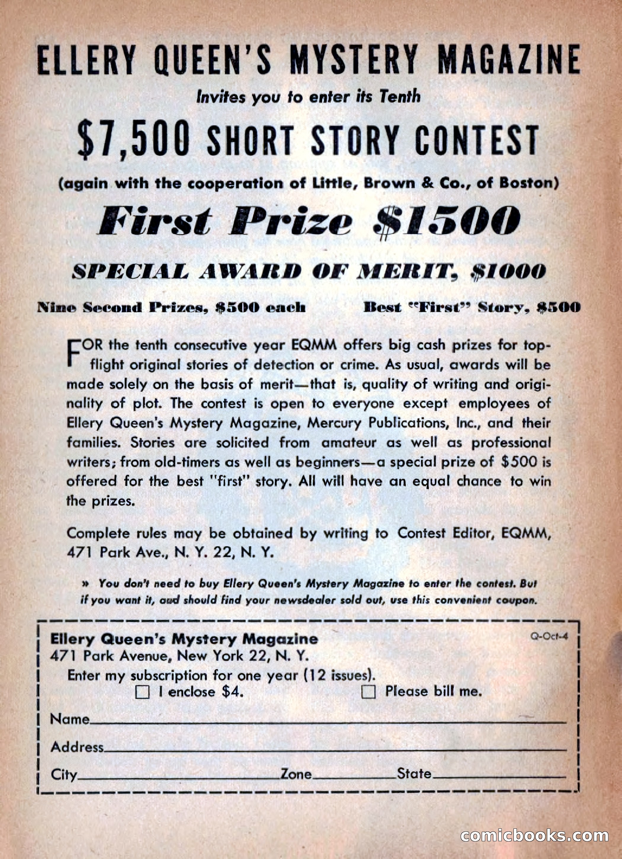 Ellery Queen's Mystery Magazine, October 1954 — page 147 of 148