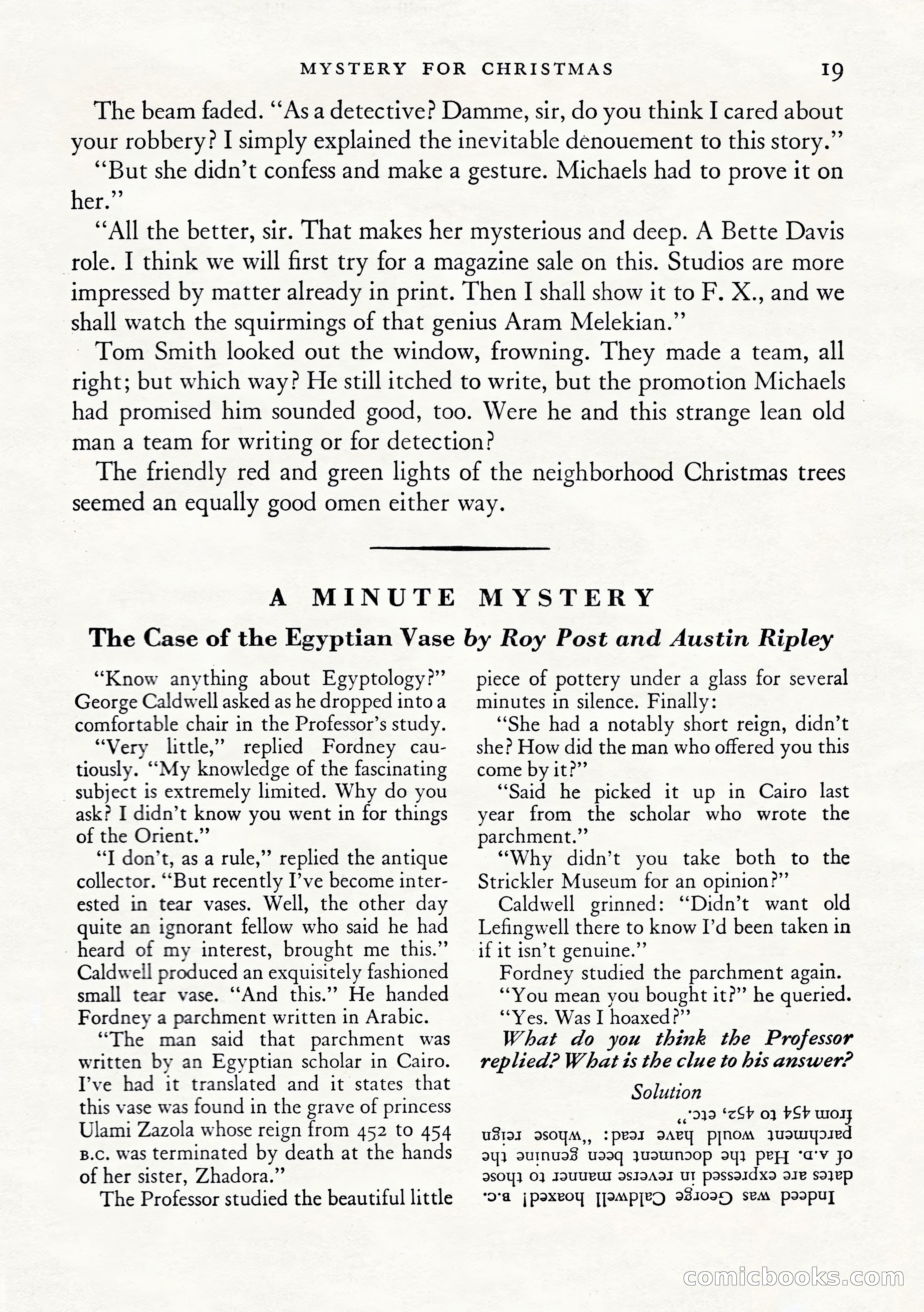 Ellery Queen's Mystery Magazine, January 1943 — page 21 of 132