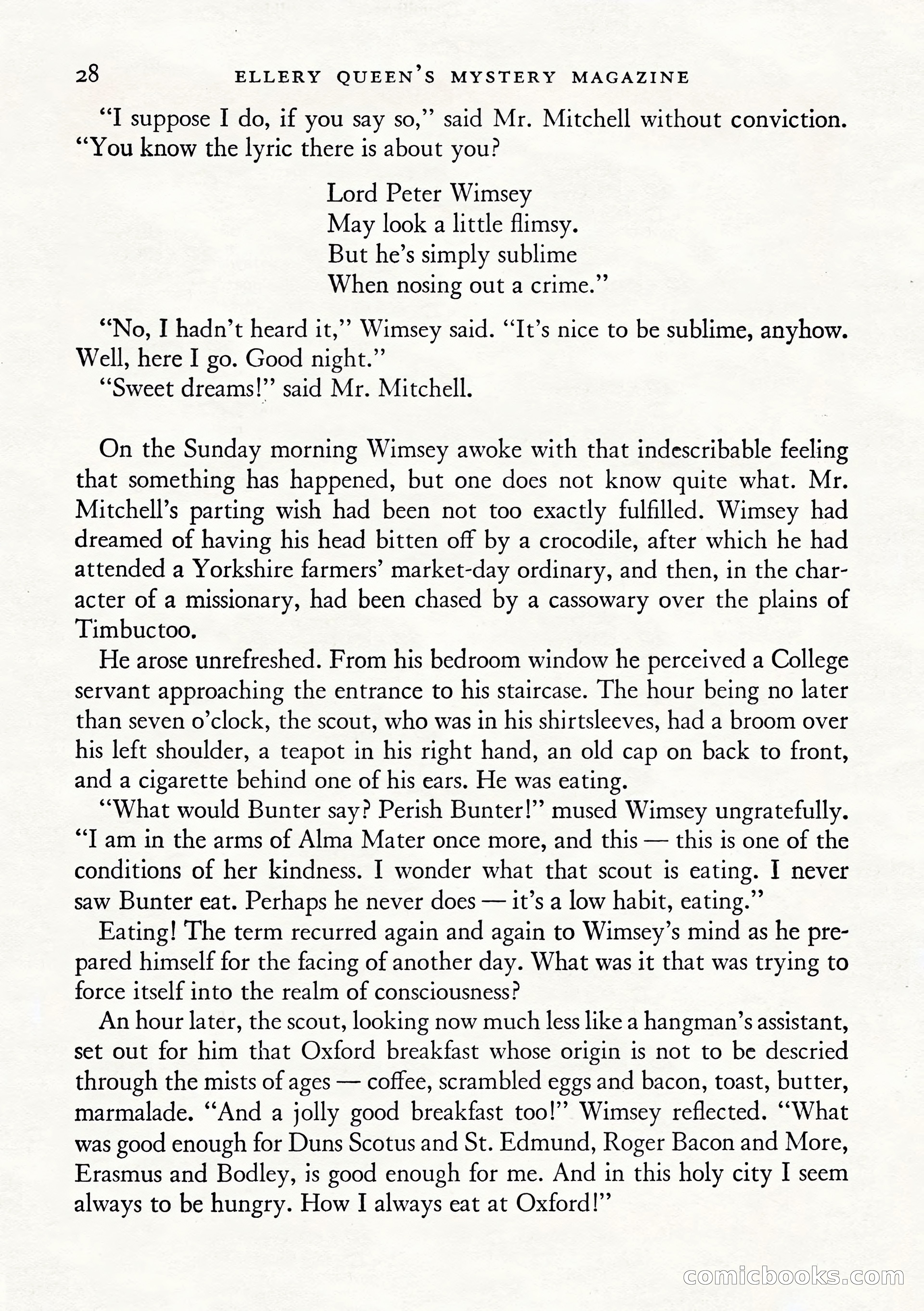 Ellery Queen's Mystery Magazine, January 1943 — page 30 of 132