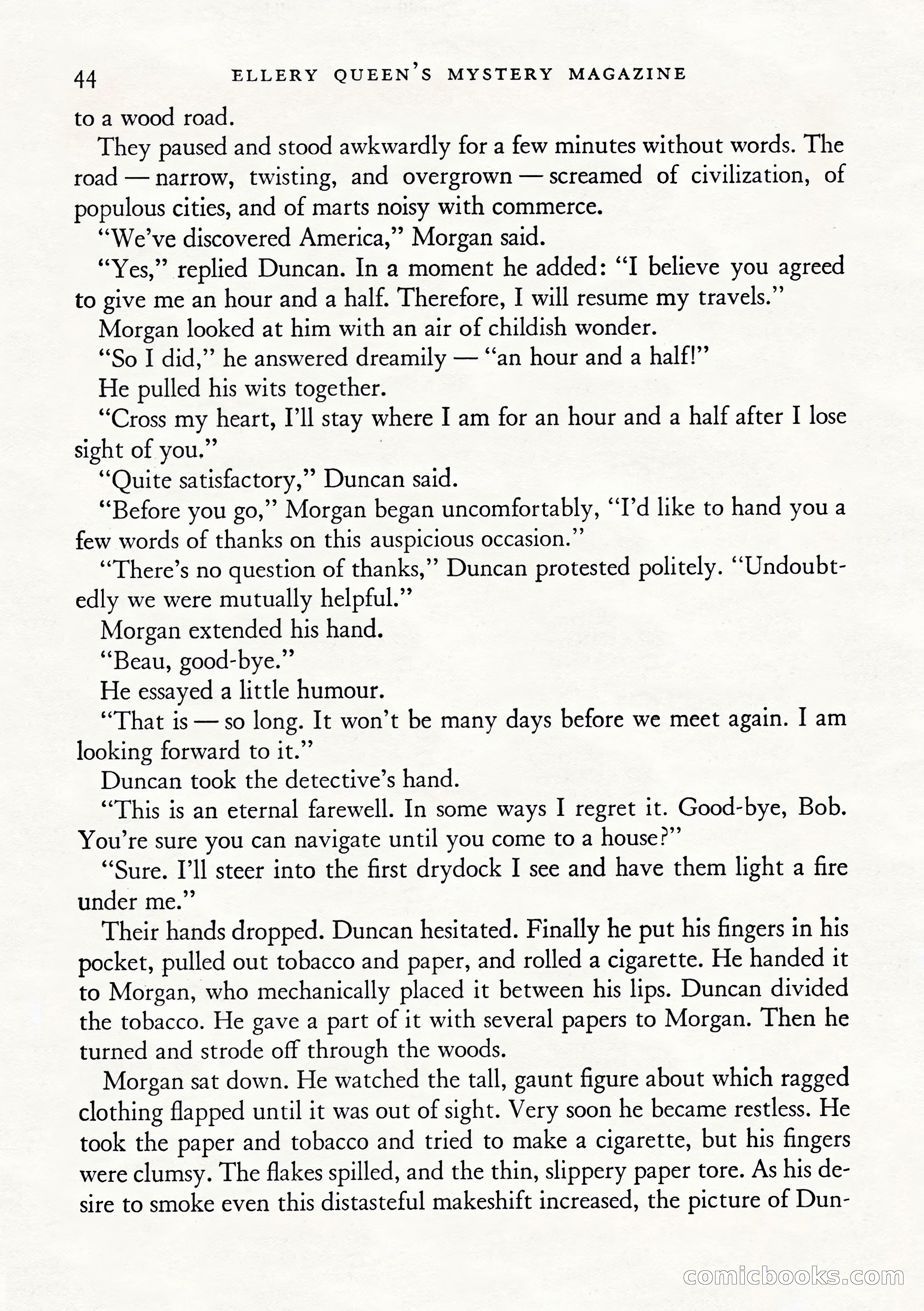 Ellery Queen's Mystery Magazine, January 1943 — page 46 of 132
