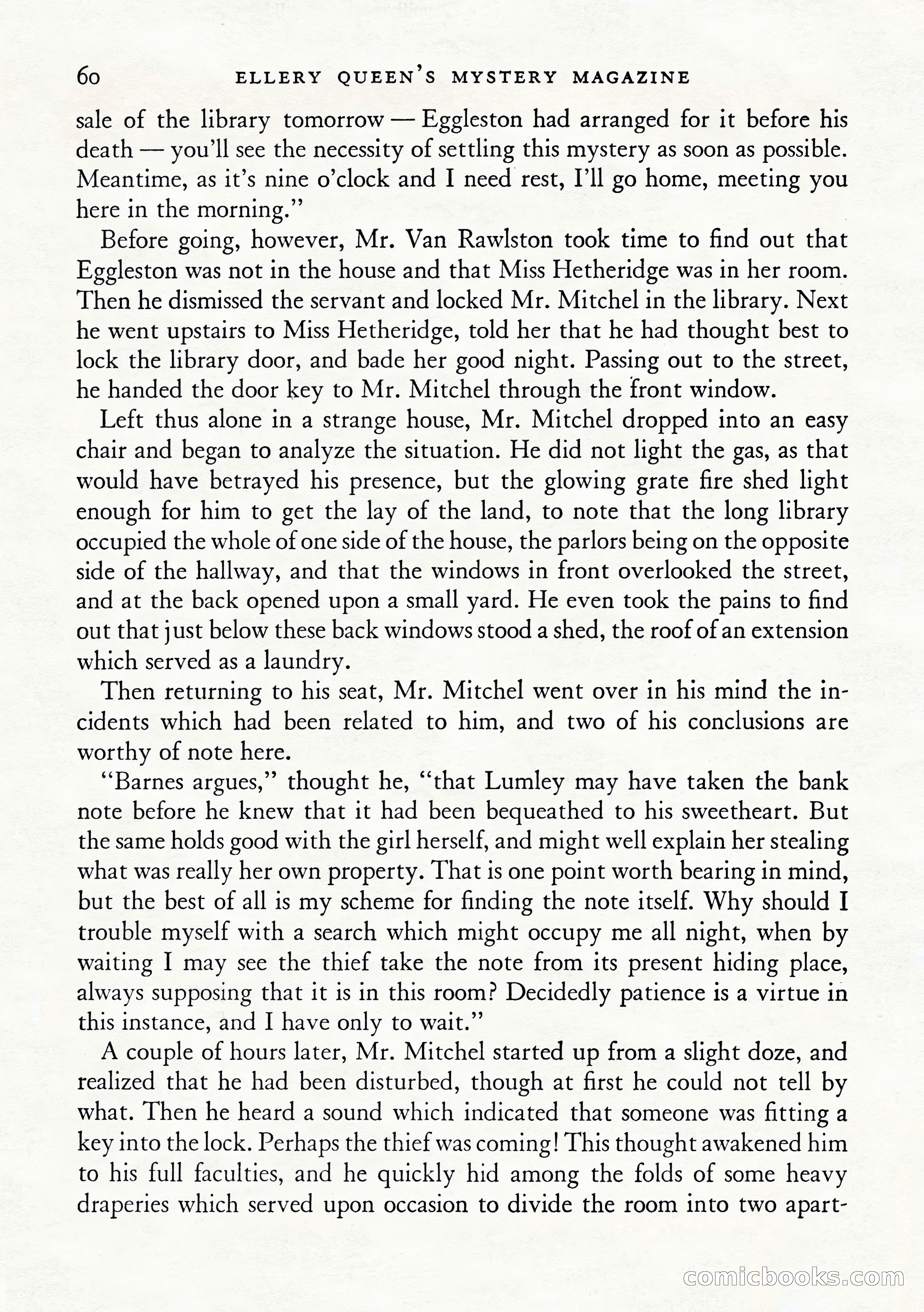 Ellery Queen's Mystery Magazine, January 1943 — page 62 of 132