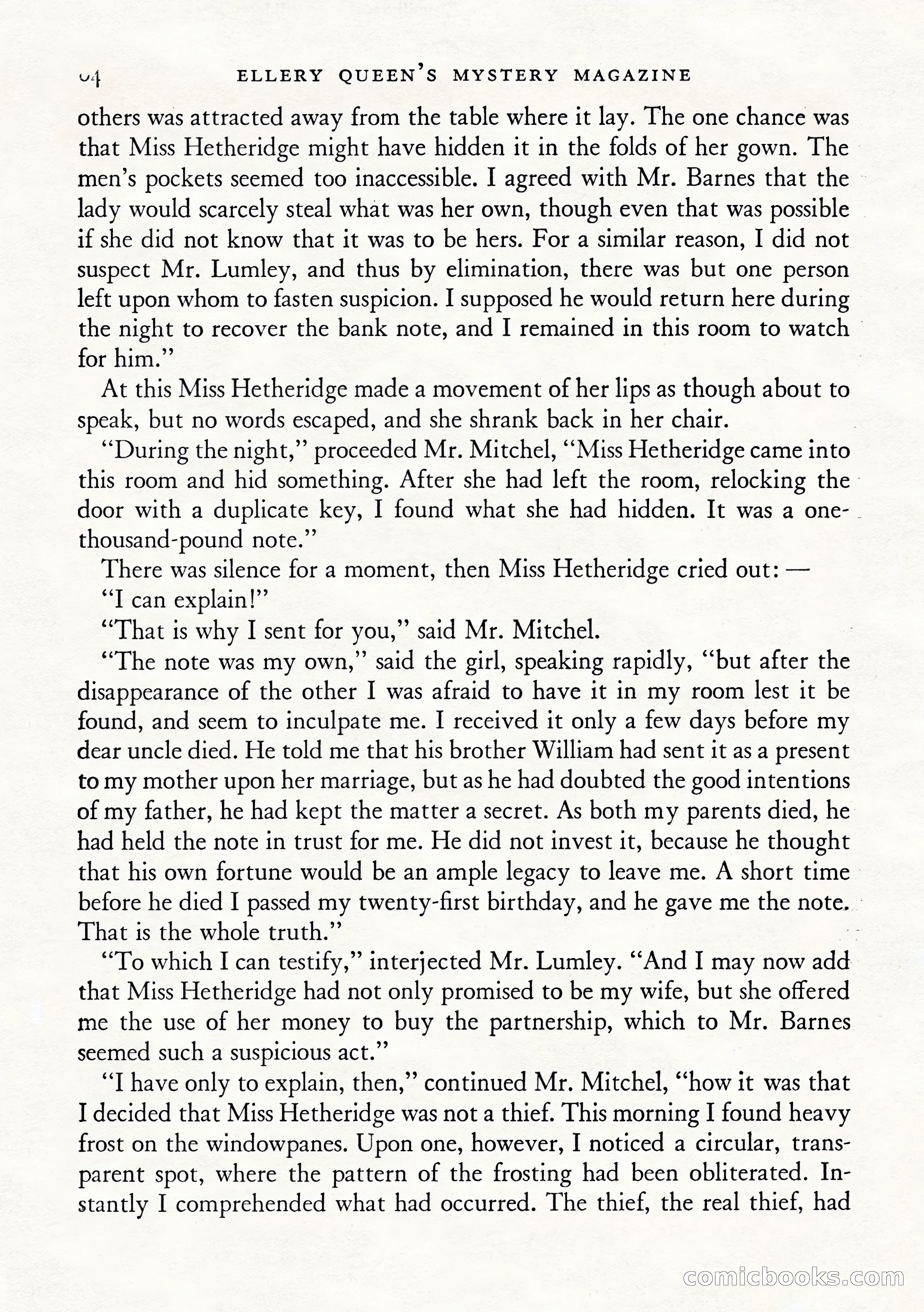 Ellery Queen's Mystery Magazine, January 1943 — page 66 of 132