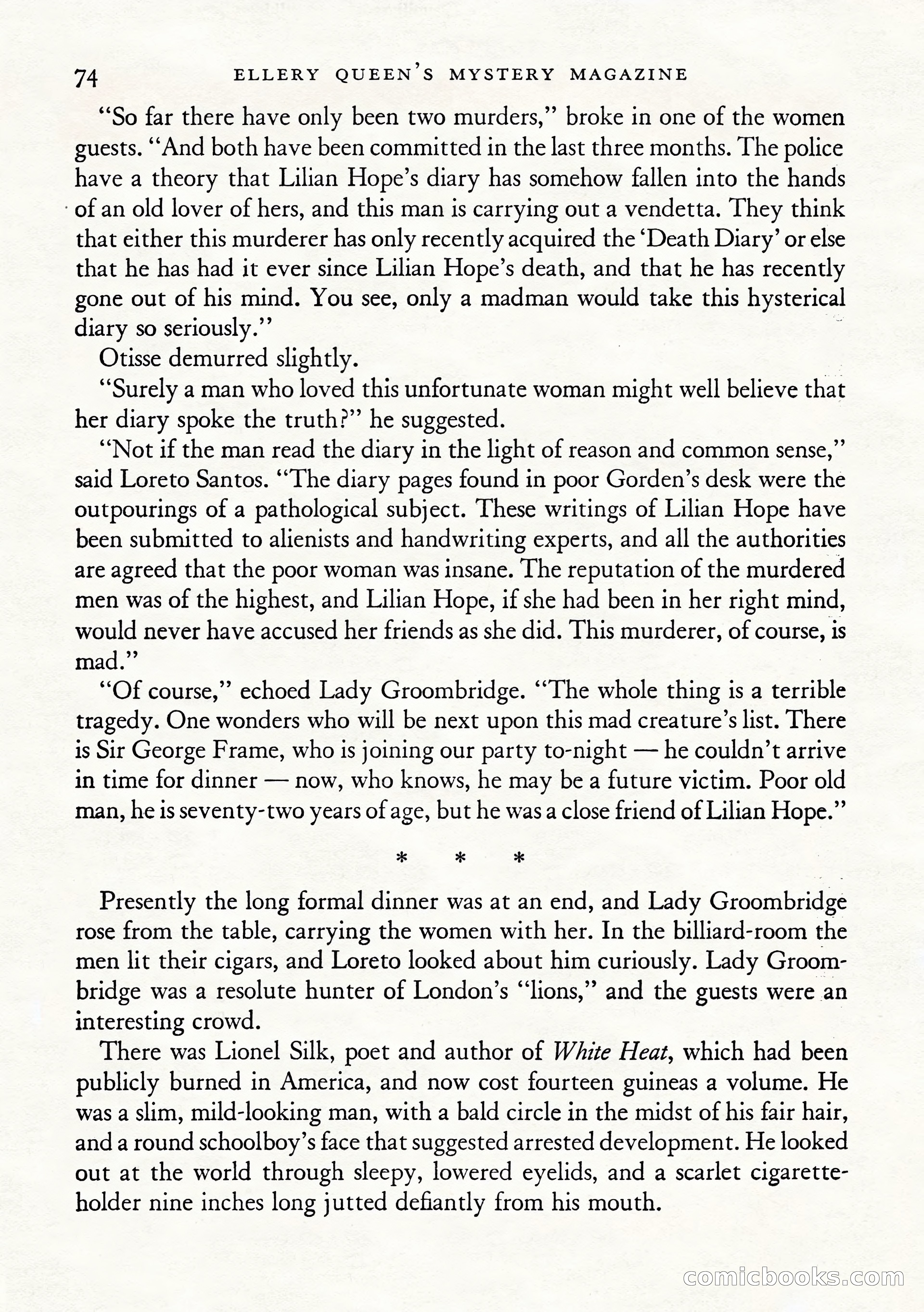 Ellery Queen's Mystery Magazine, January 1943 — page 76 of 132