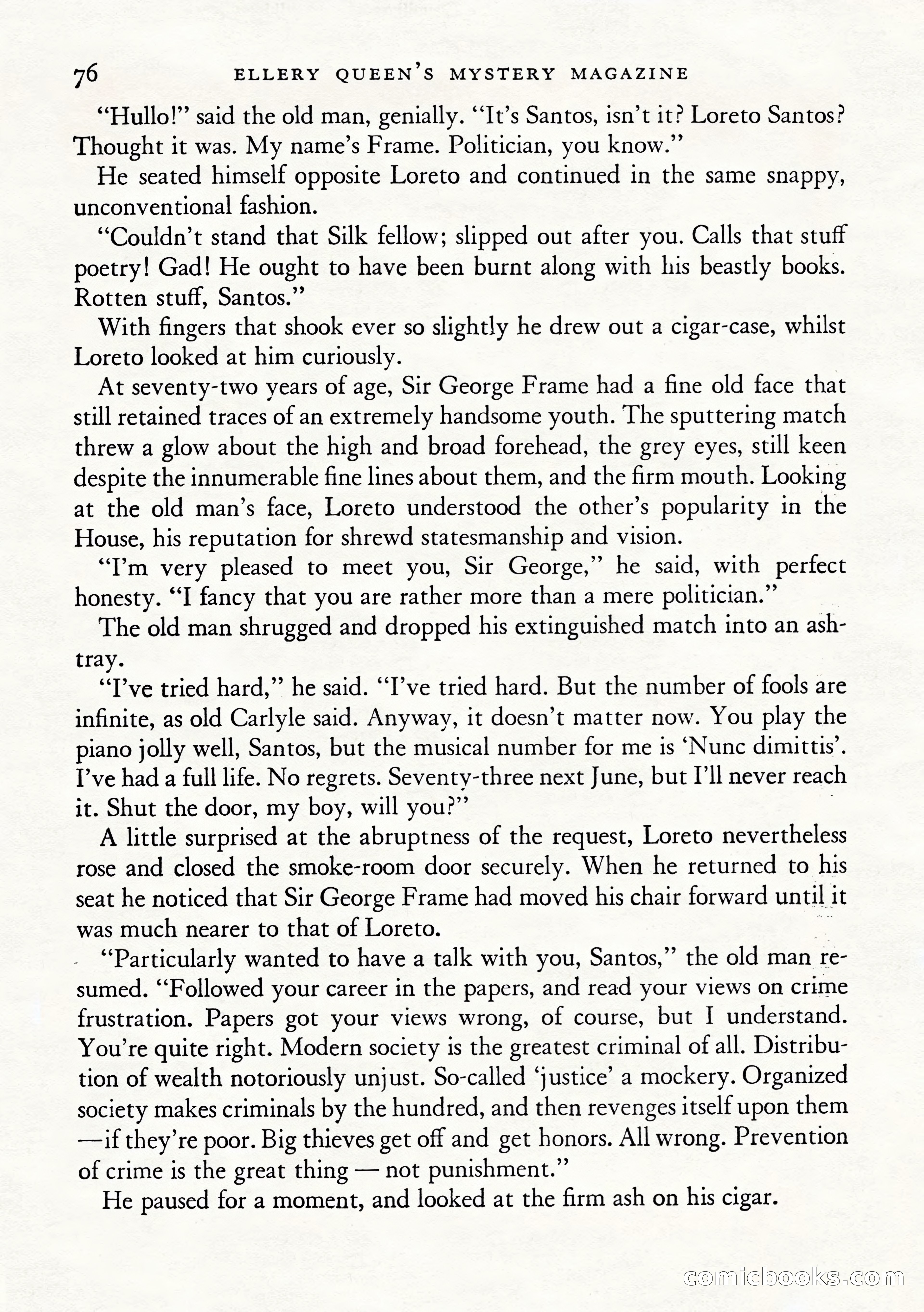 Ellery Queen's Mystery Magazine, January 1943 — page 78 of 132