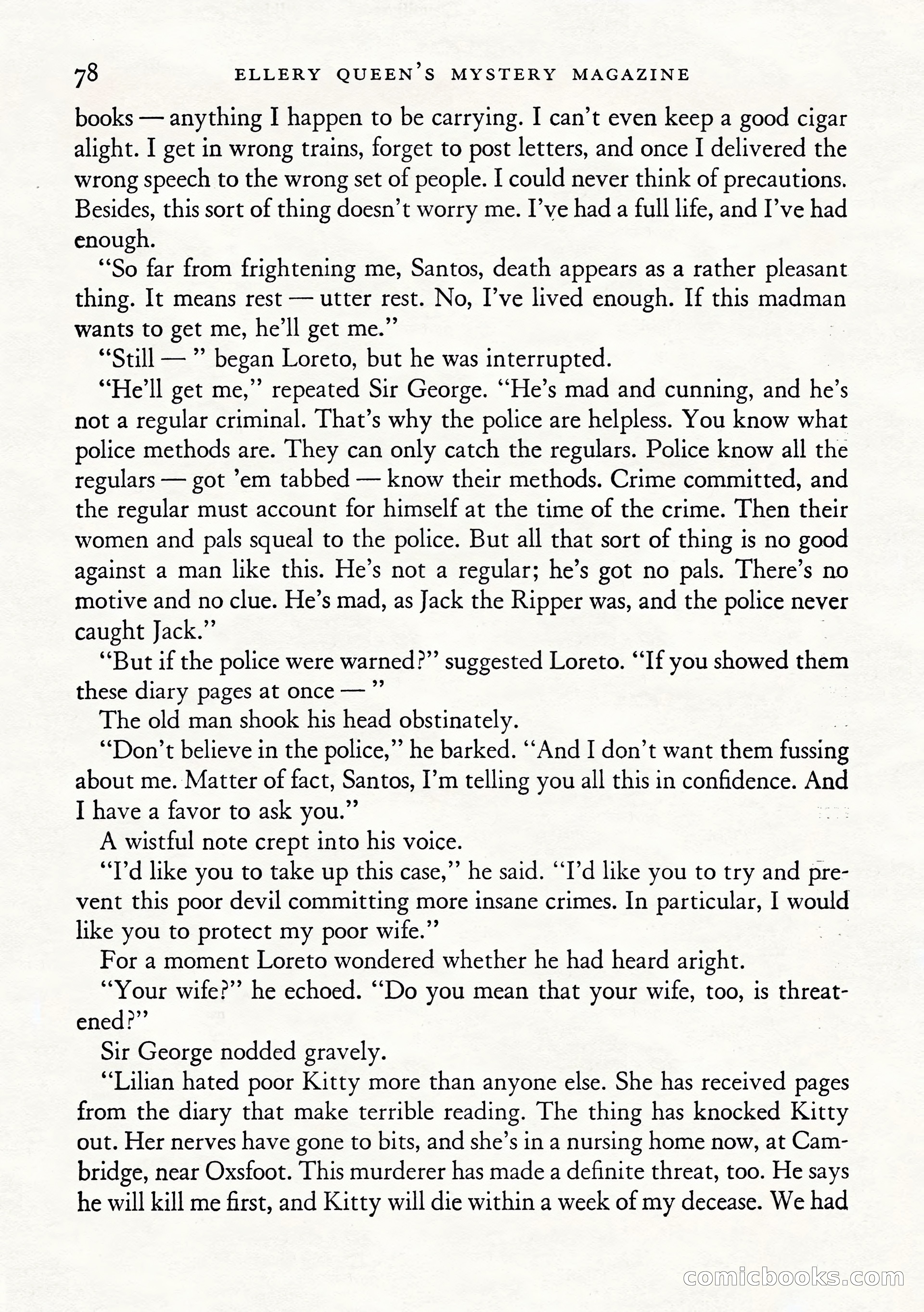 Ellery Queen's Mystery Magazine, January 1943 — page 80 of 132
