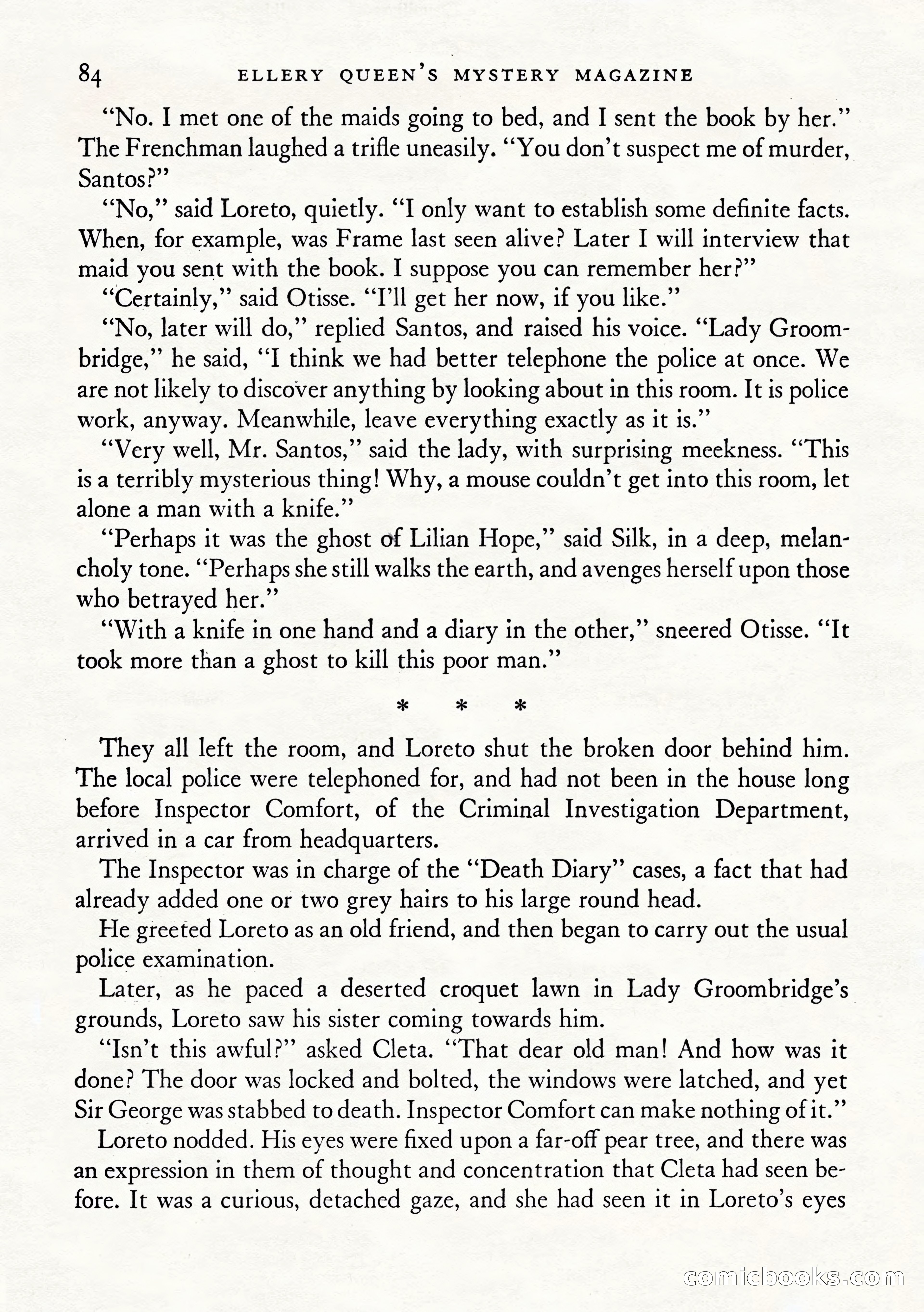 Ellery Queen's Mystery Magazine, January 1943 — page 86 of 132
