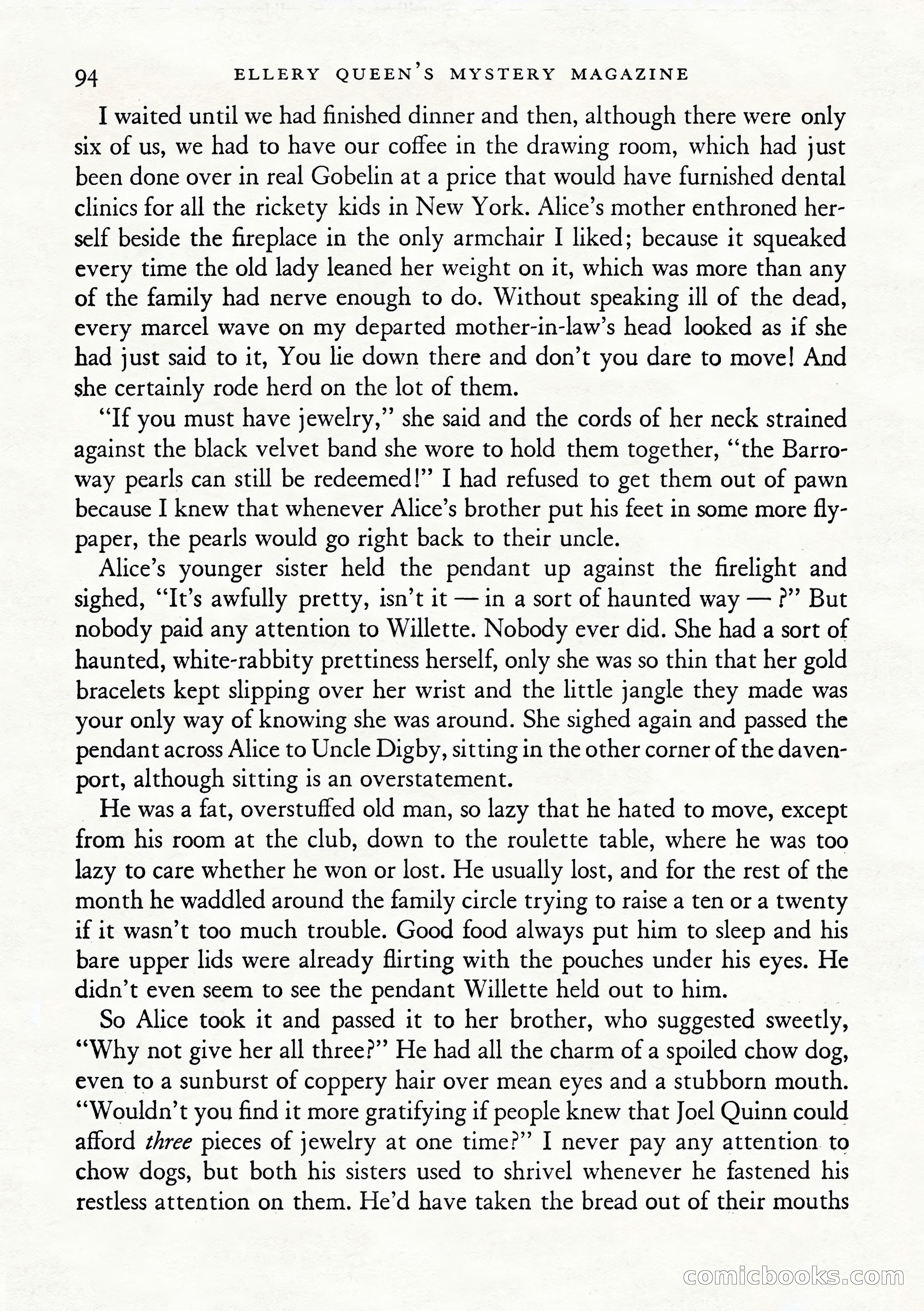 Ellery Queen's Mystery Magazine, January 1943 — page 96 of 132