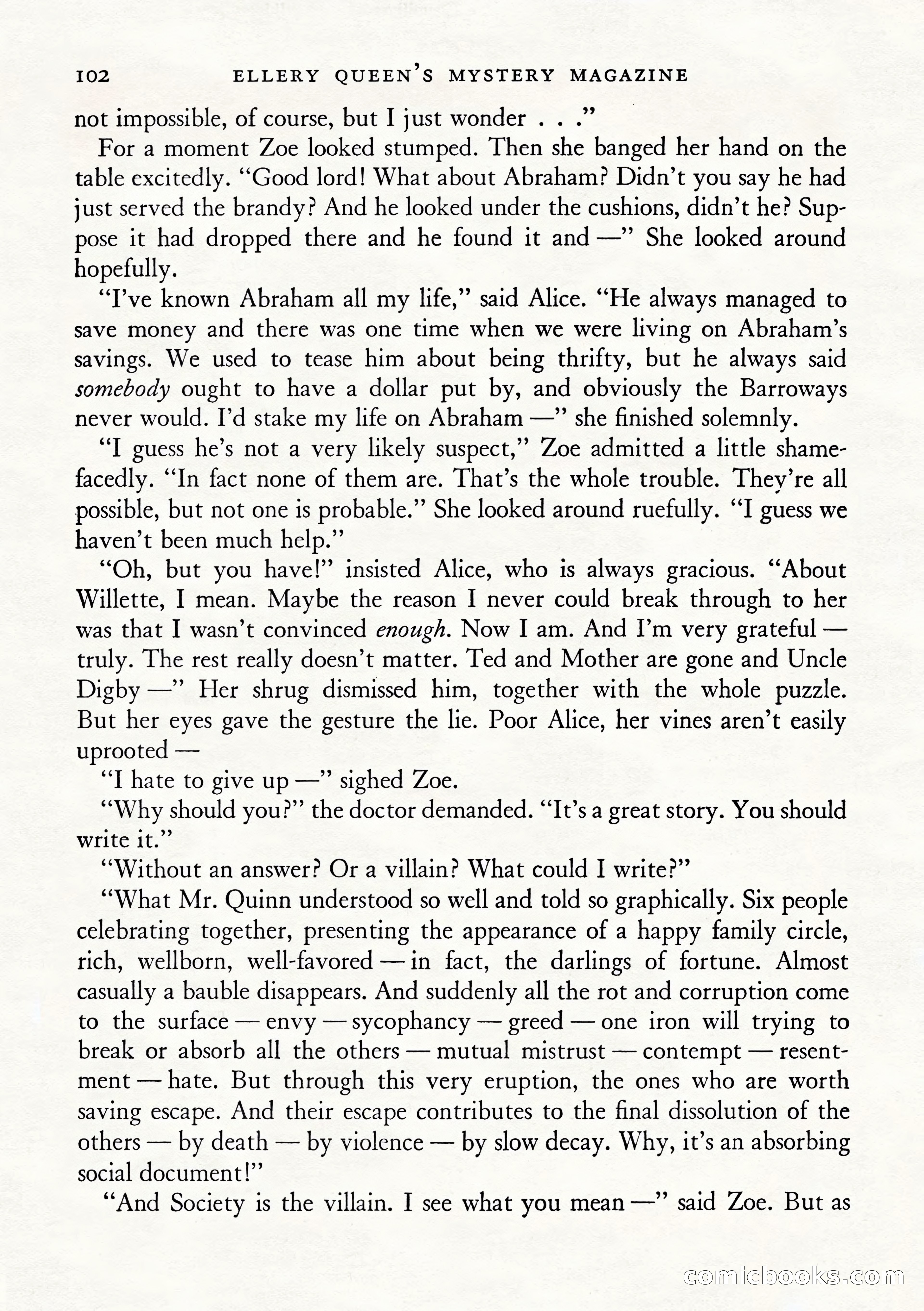 Ellery Queen's Mystery Magazine, January 1943 — page 104 of 132