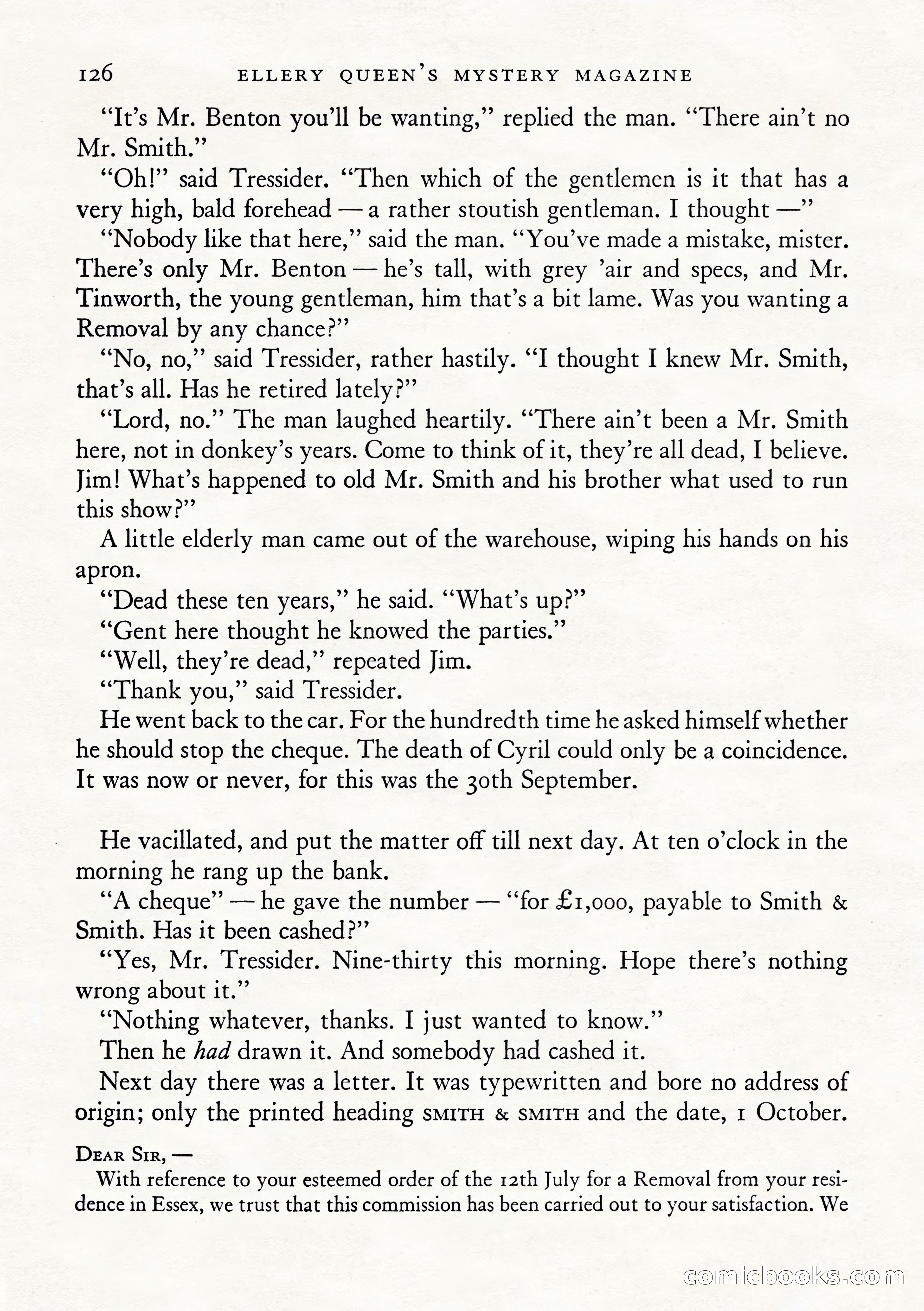 Ellery Queen's Mystery Magazine, January 1943 — page 128 of 132