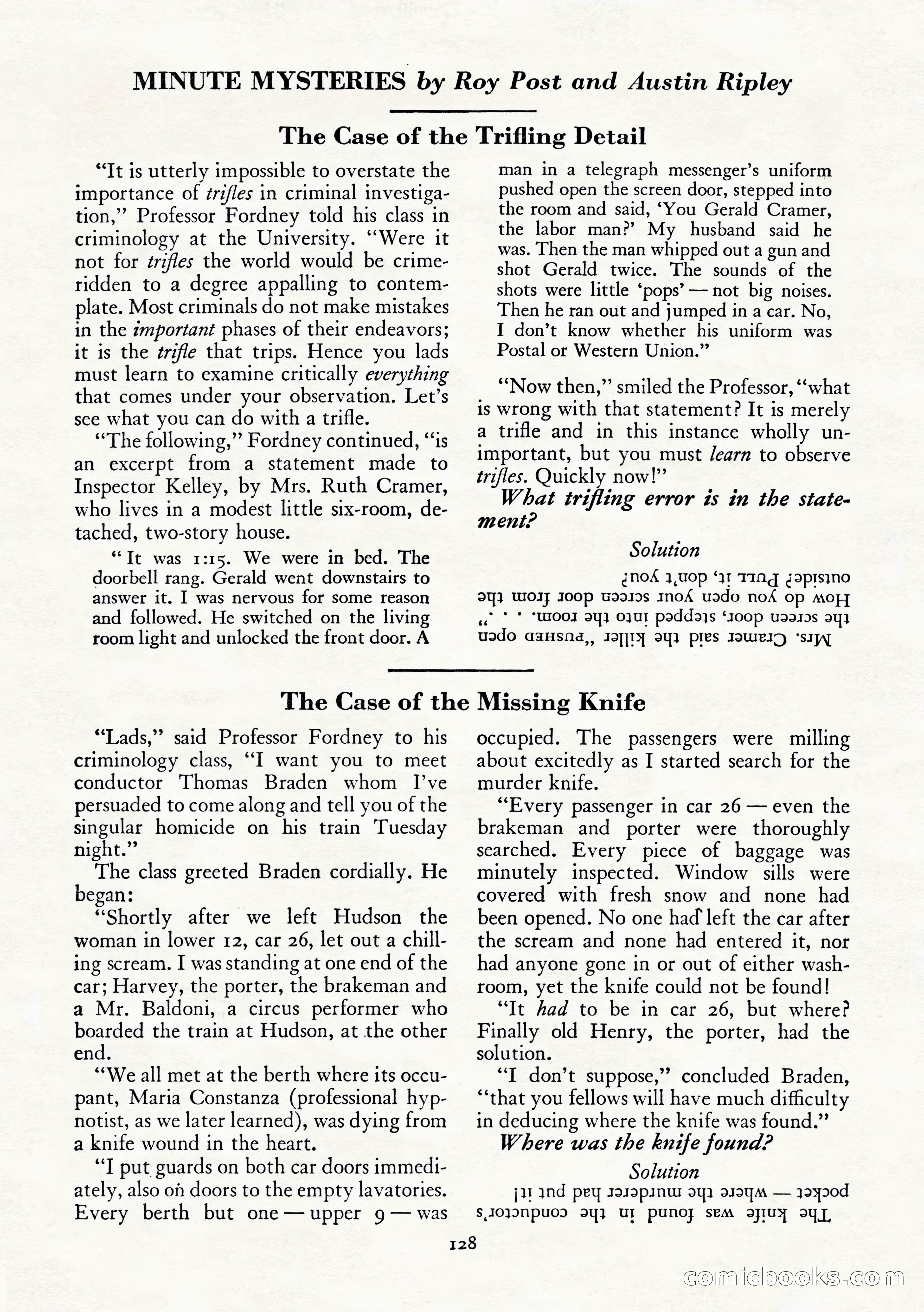 Ellery Queen's Mystery Magazine, January 1943 — page 130 of 132