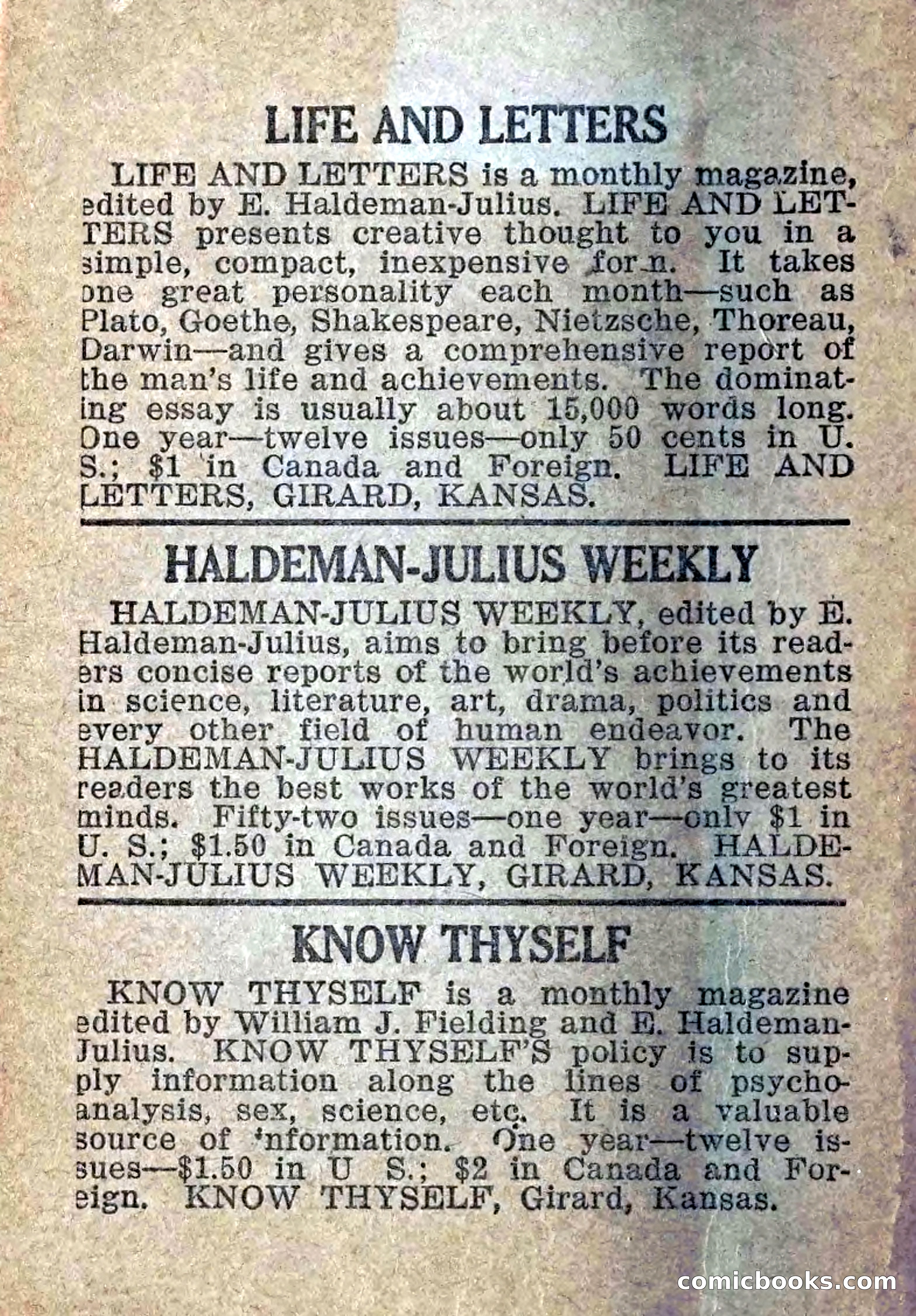 Pulp Magazine Cover — page 69 of 69
