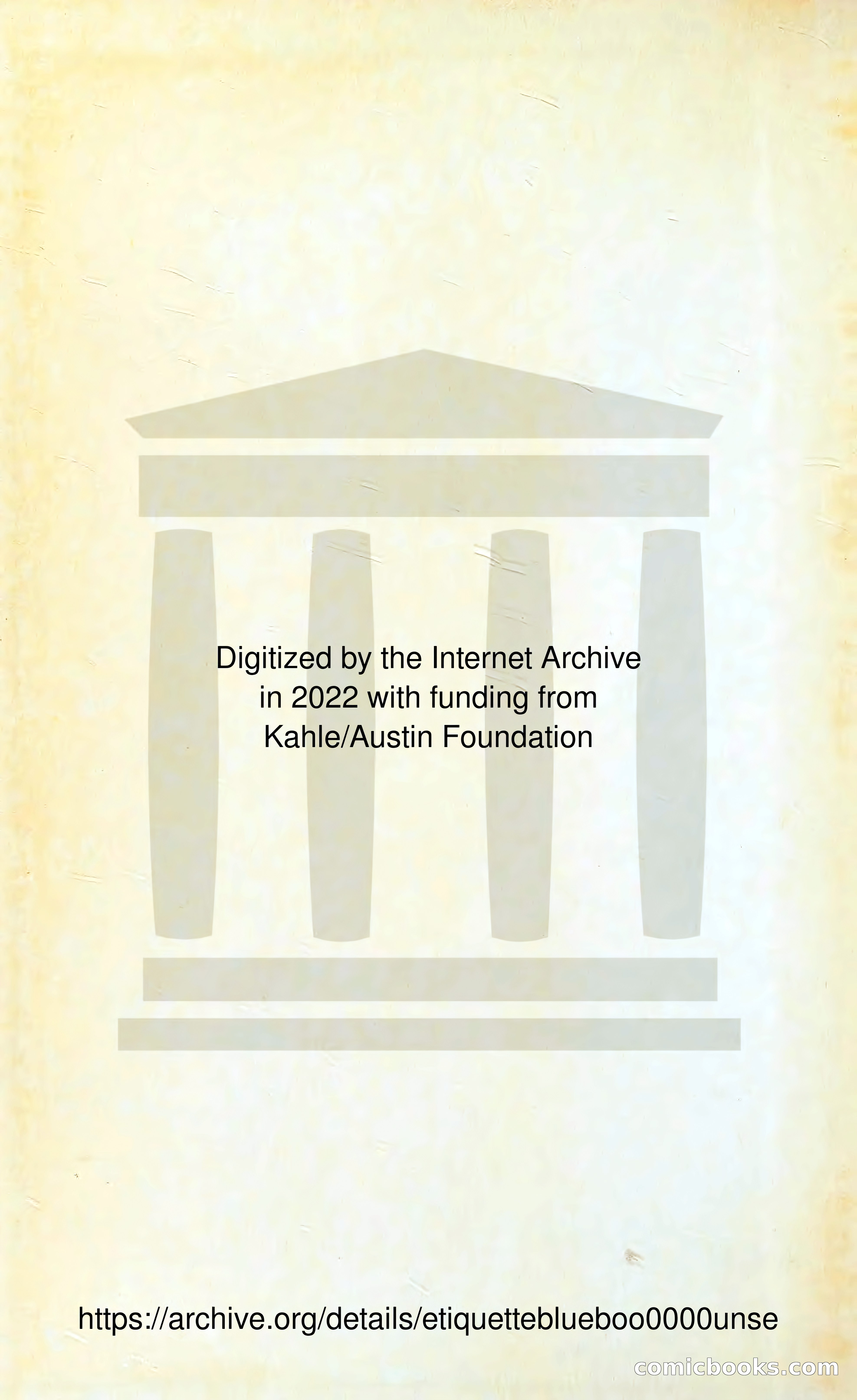 Etiquette: The Blue Book of Social Usage — page 3 of 399