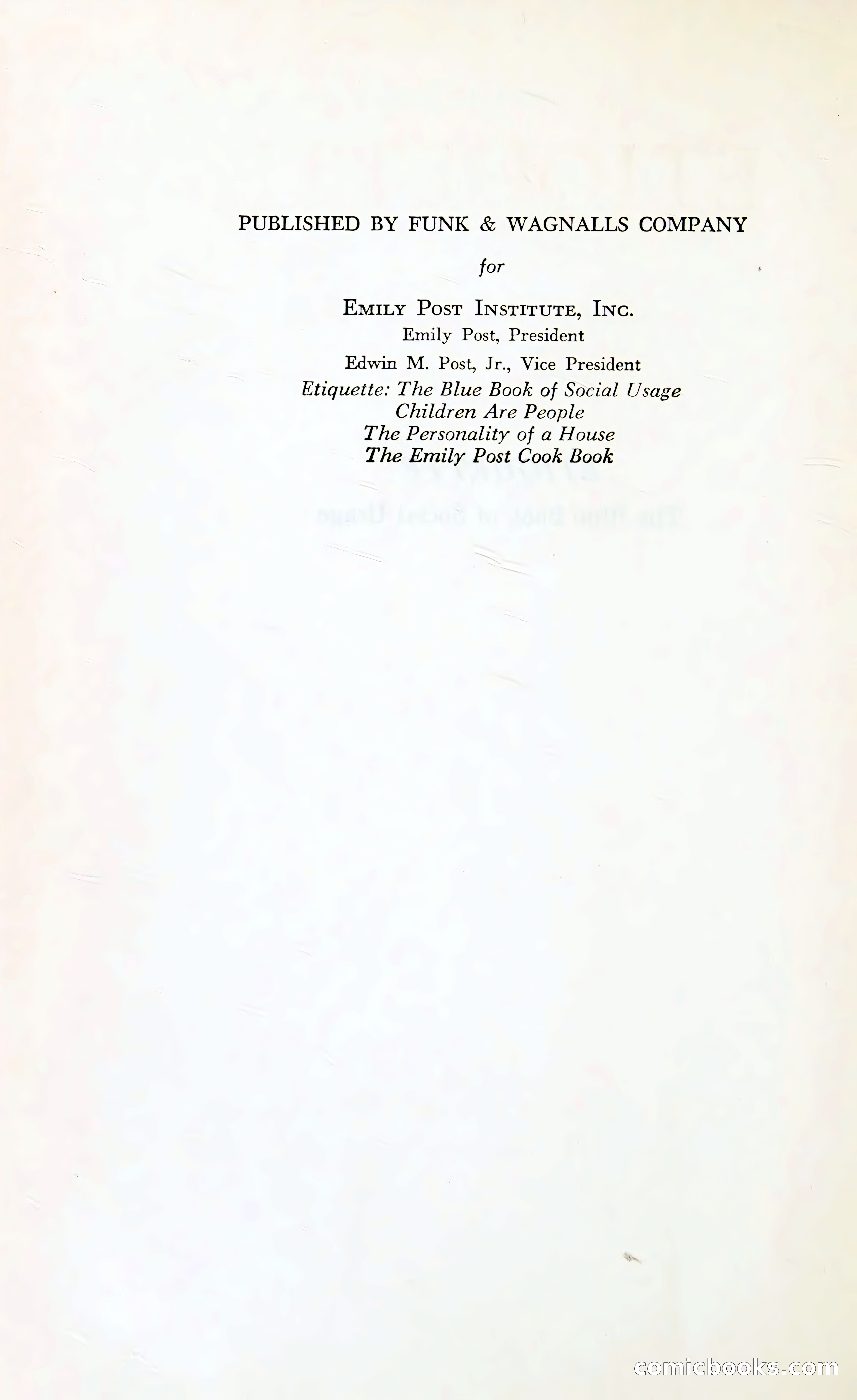 Etiquette: The Blue Book of Social Usage — page 7 of 399
