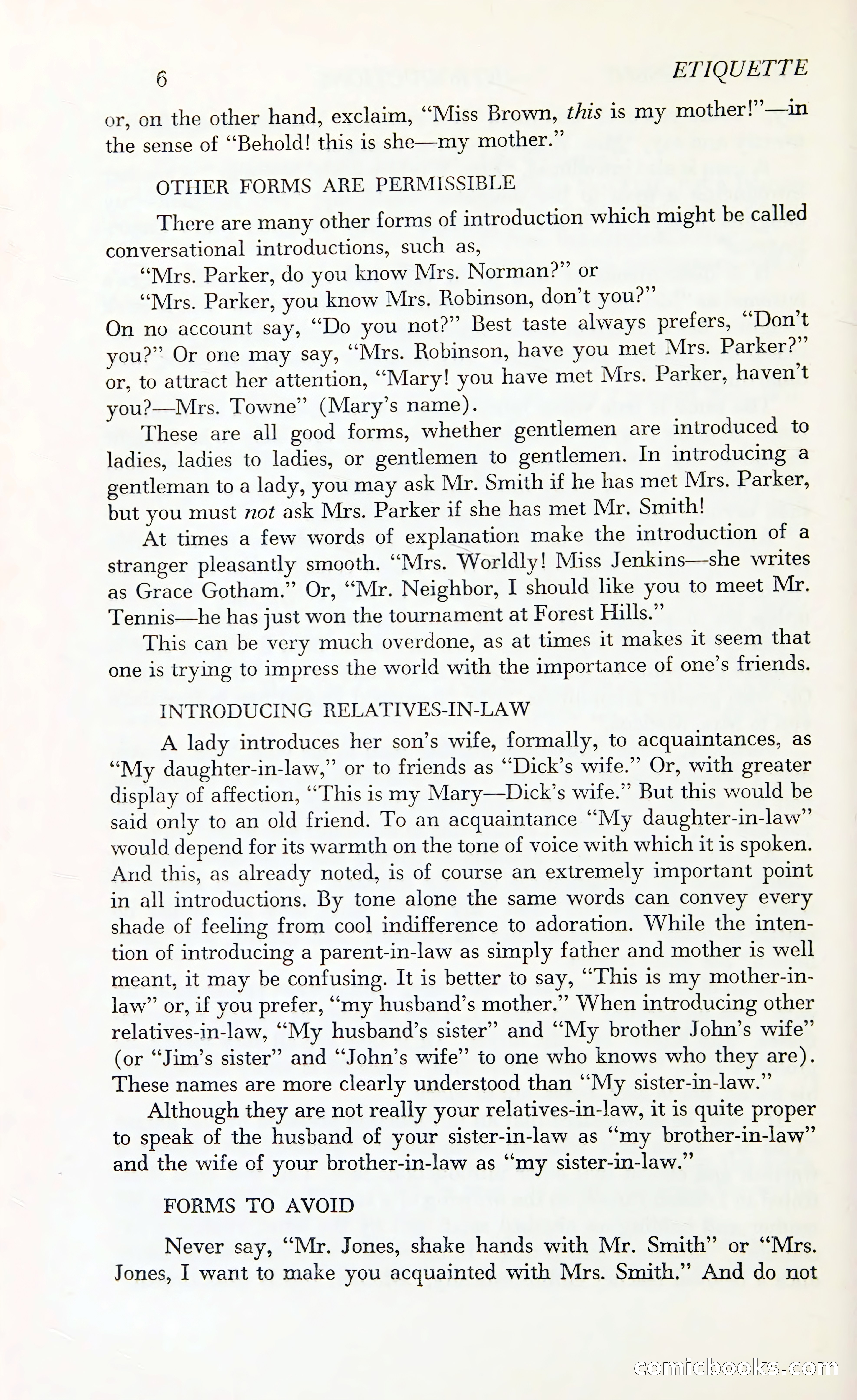 Etiquette: The Blue Book of Social Usage — page 43 of 399