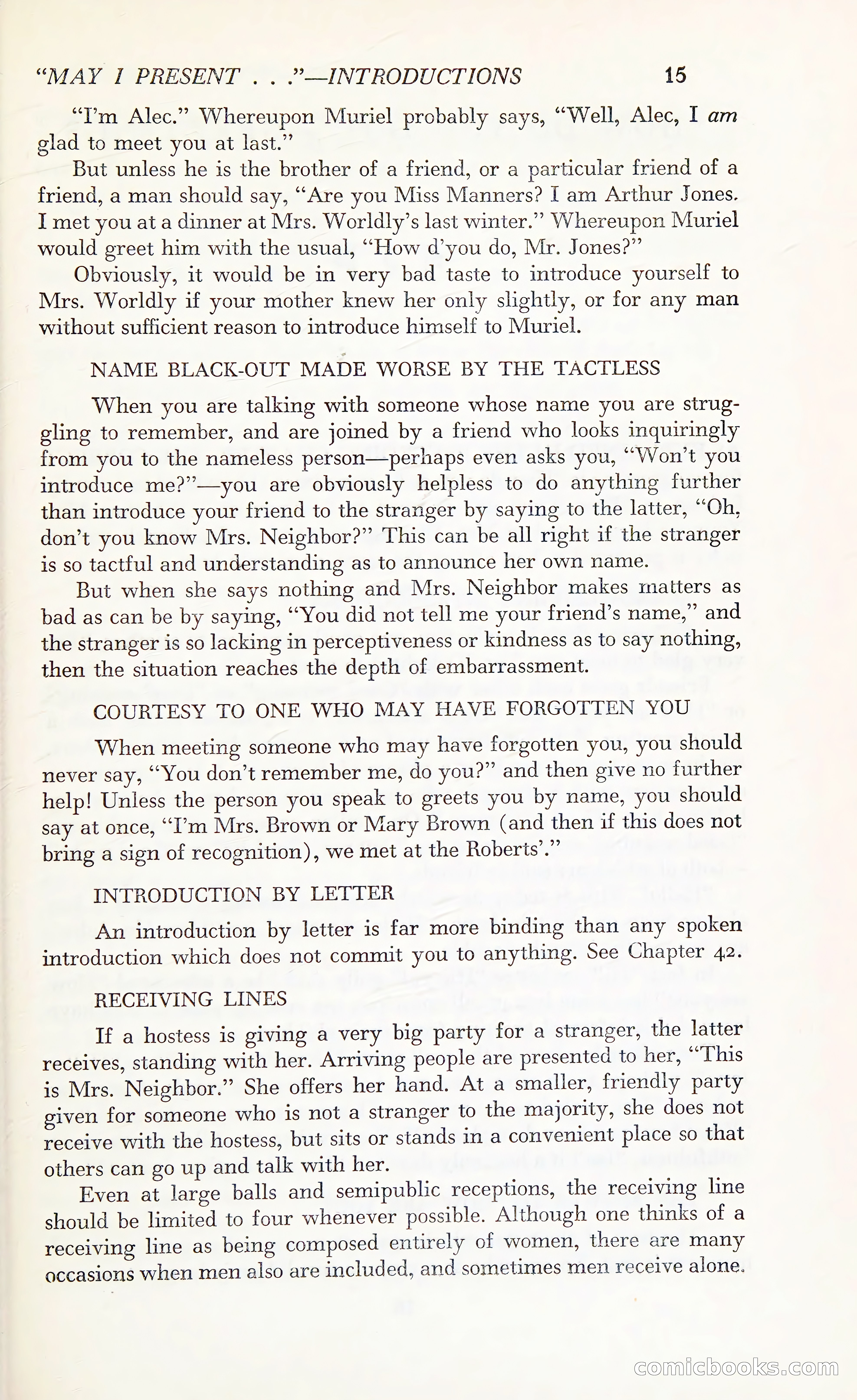 Etiquette: The Blue Book of Social Usage — page 52 of 399