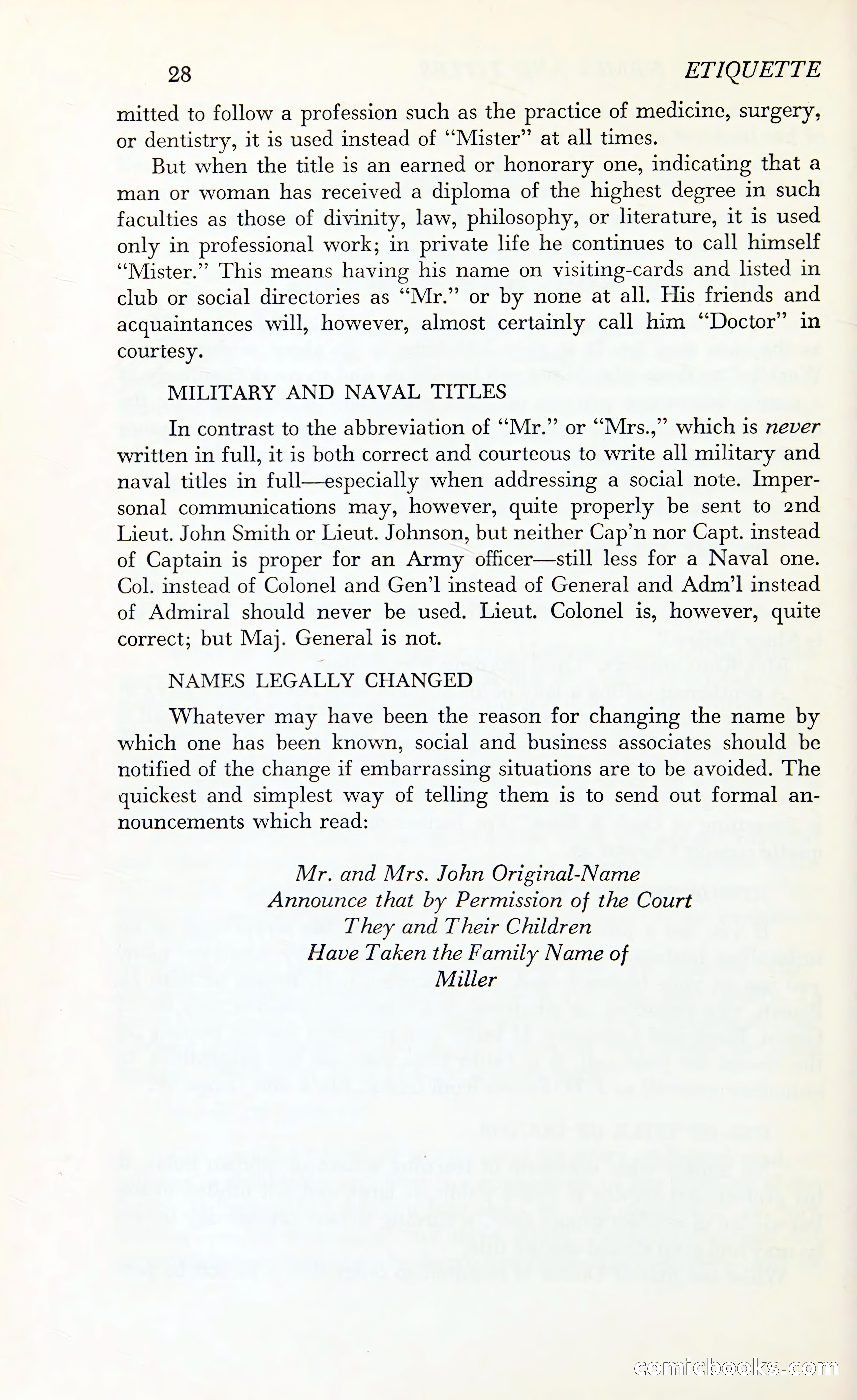Etiquette: The Blue Book of Social Usage — page 65 of 399