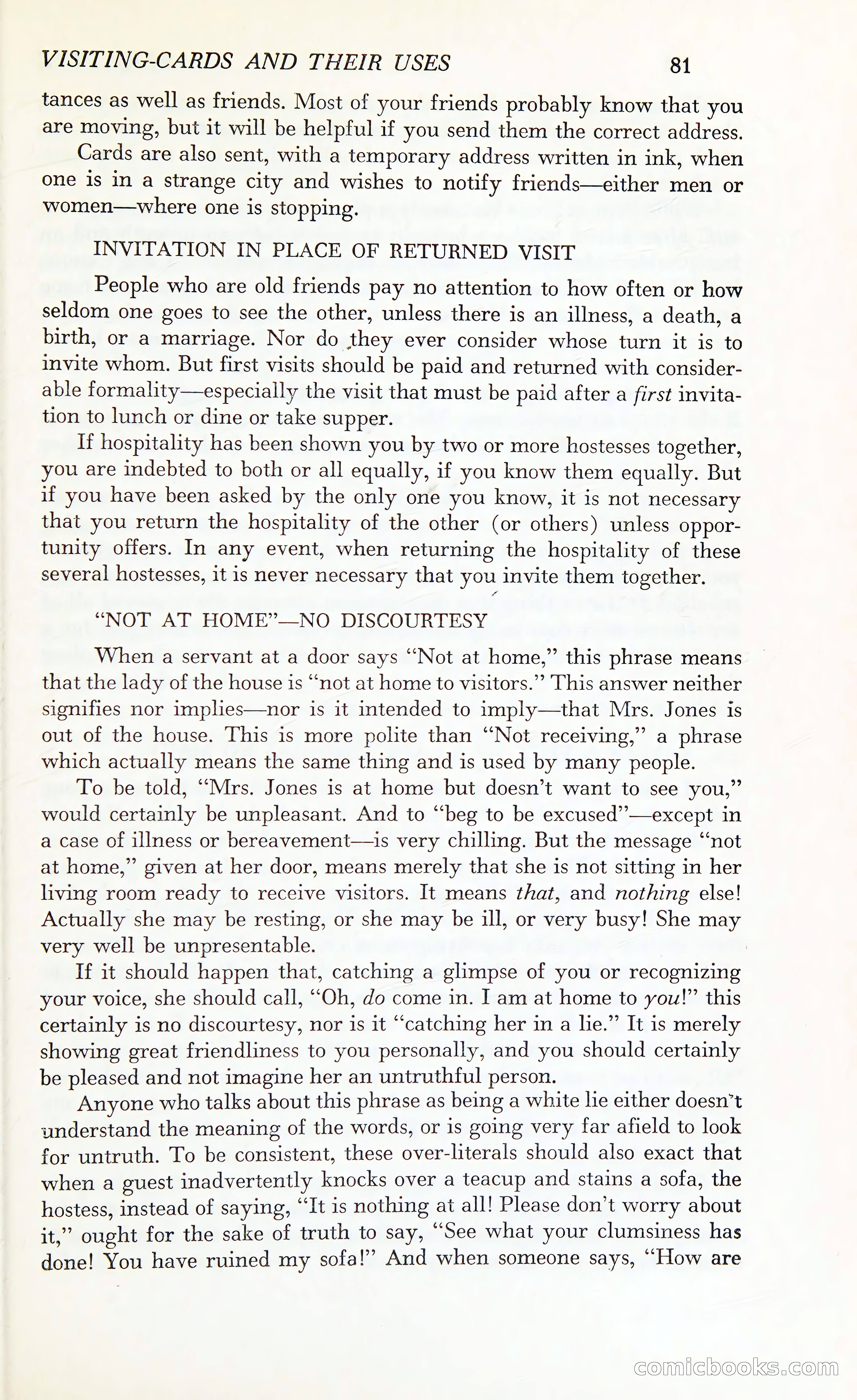 Etiquette: The Blue Book of Social Usage — page 118 of 399