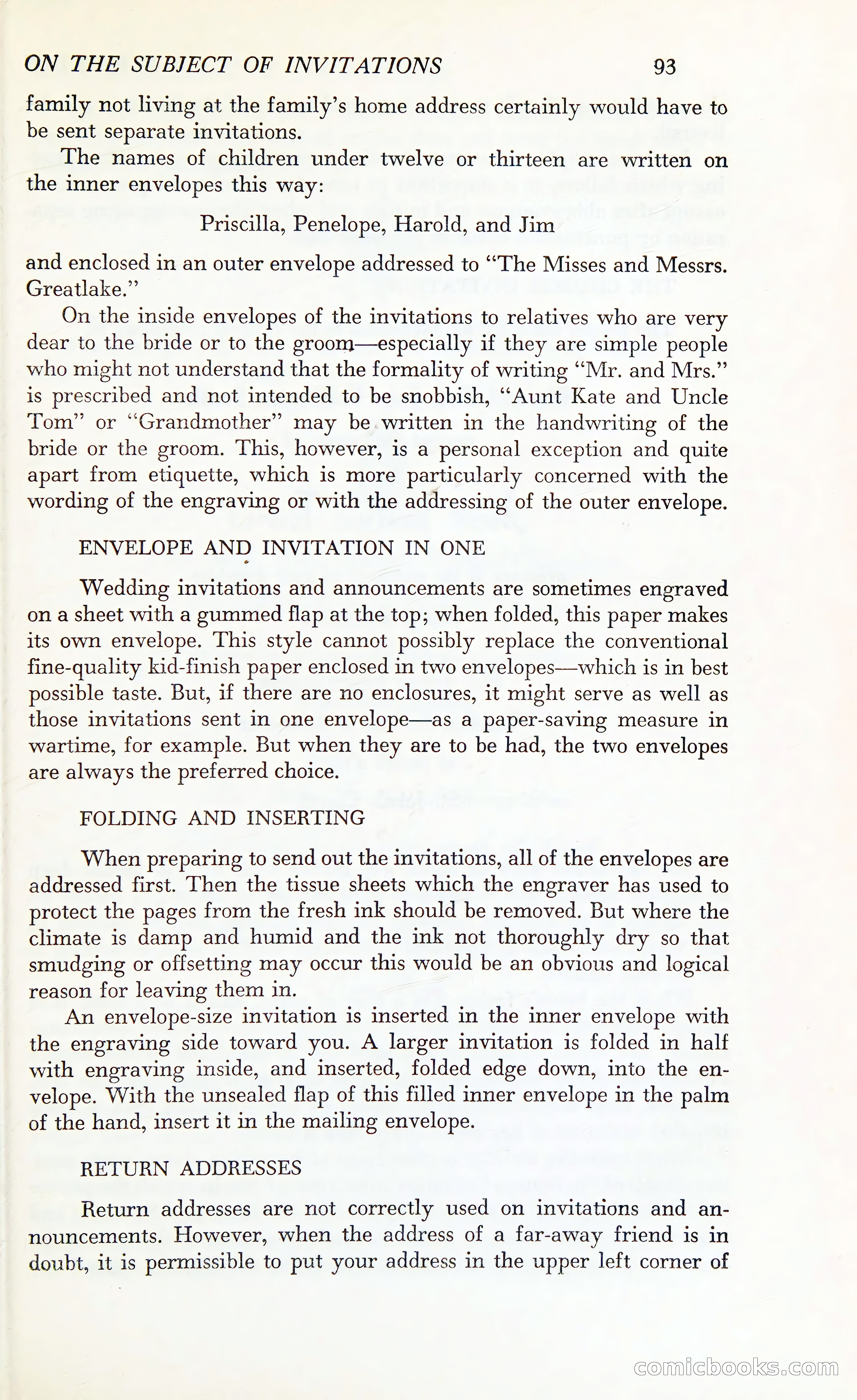 Etiquette: The Blue Book of Social Usage — page 130 of 399