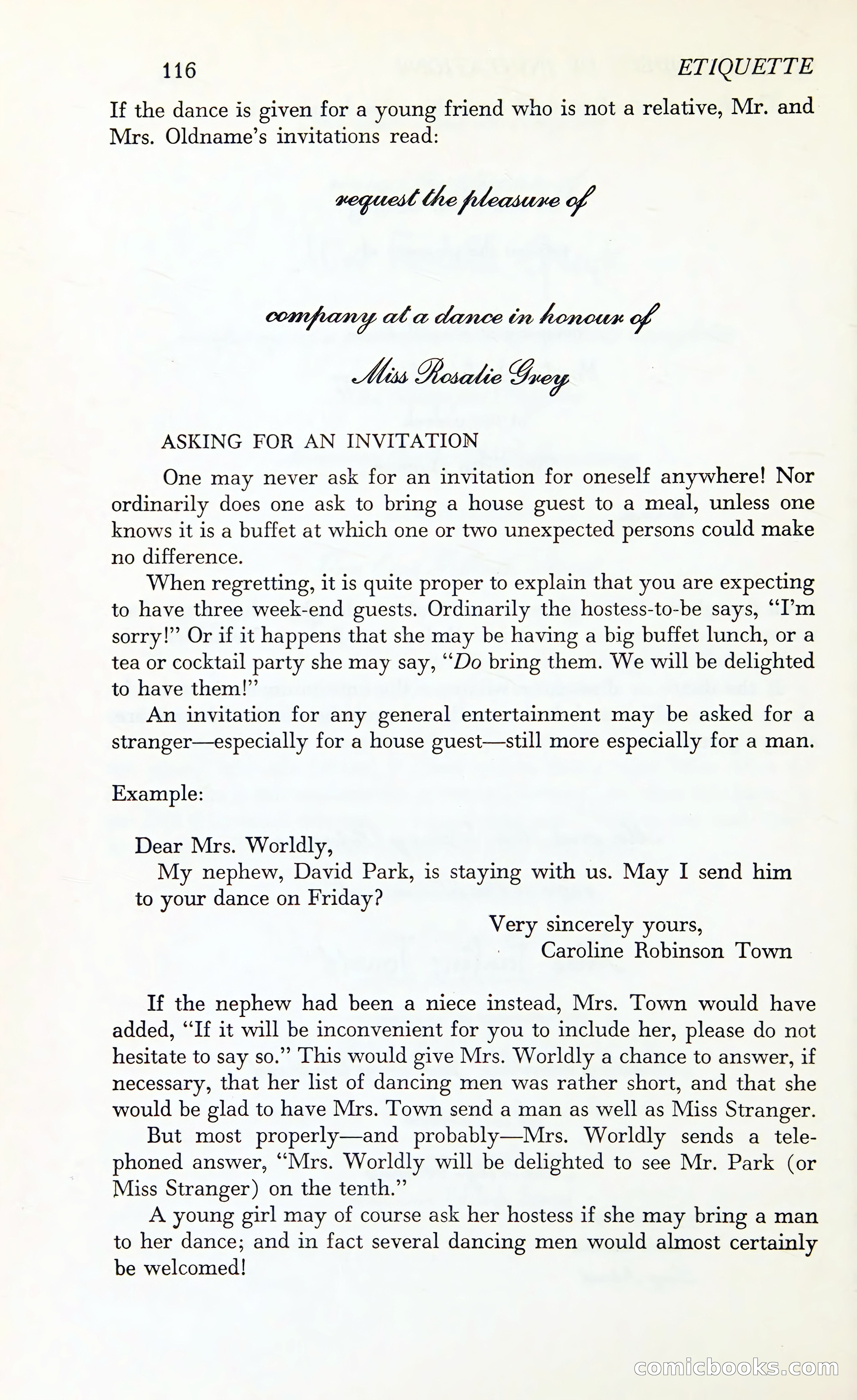 Etiquette: The Blue Book of Social Usage — page 153 of 399