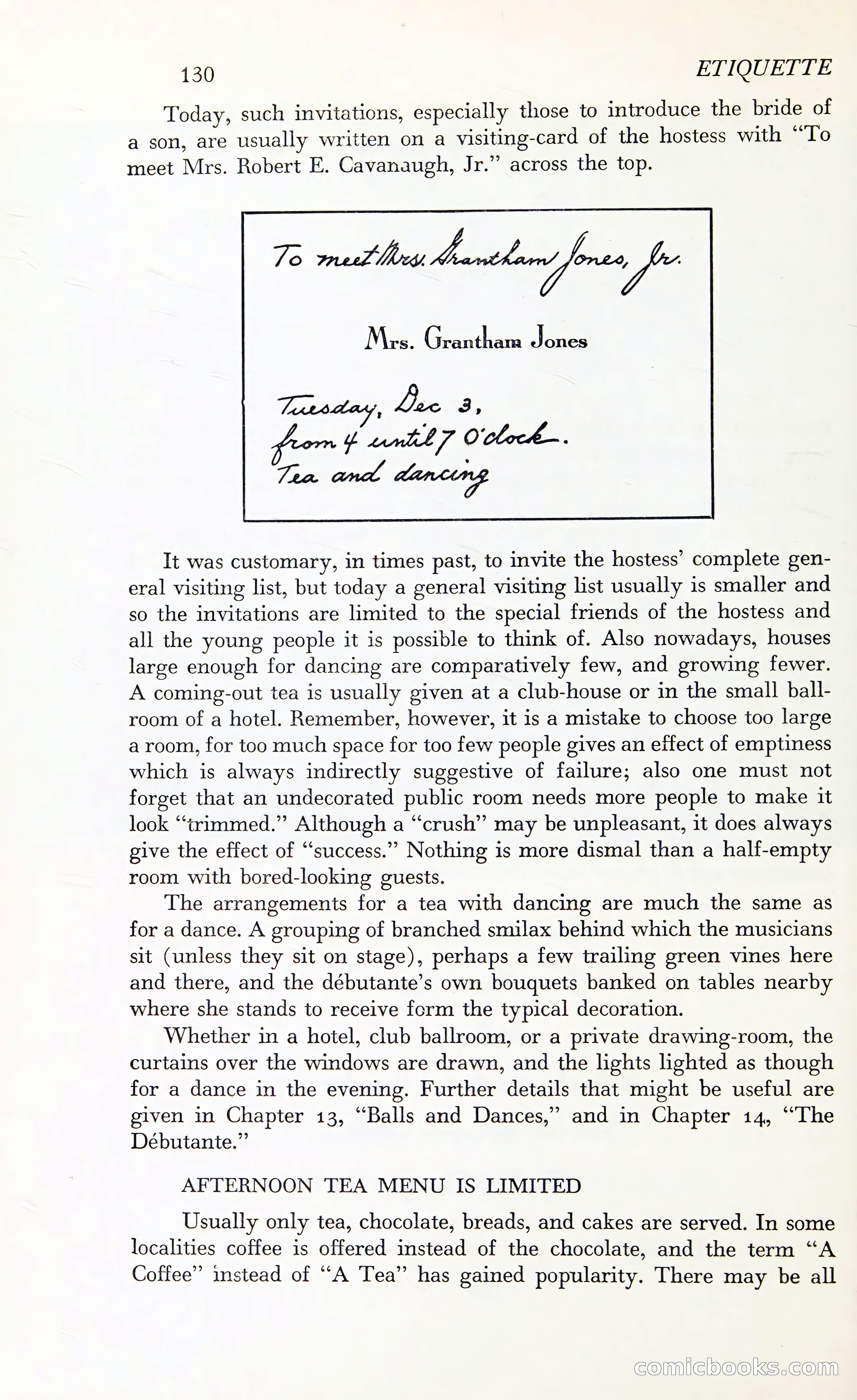 Etiquette: The Blue Book of Social Usage — page 169 of 399