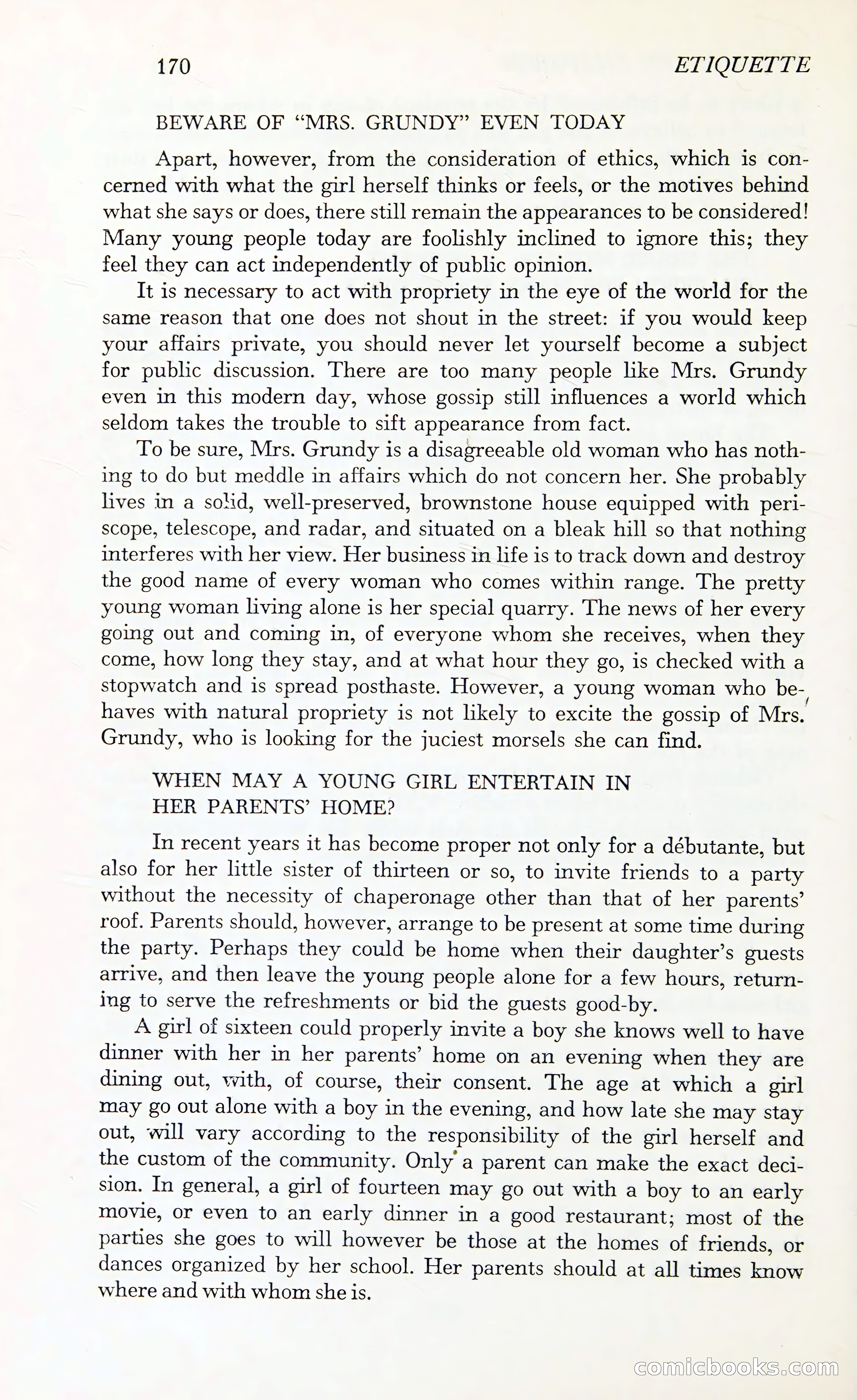 Etiquette: The Blue Book of Social Usage — page 209 of 399