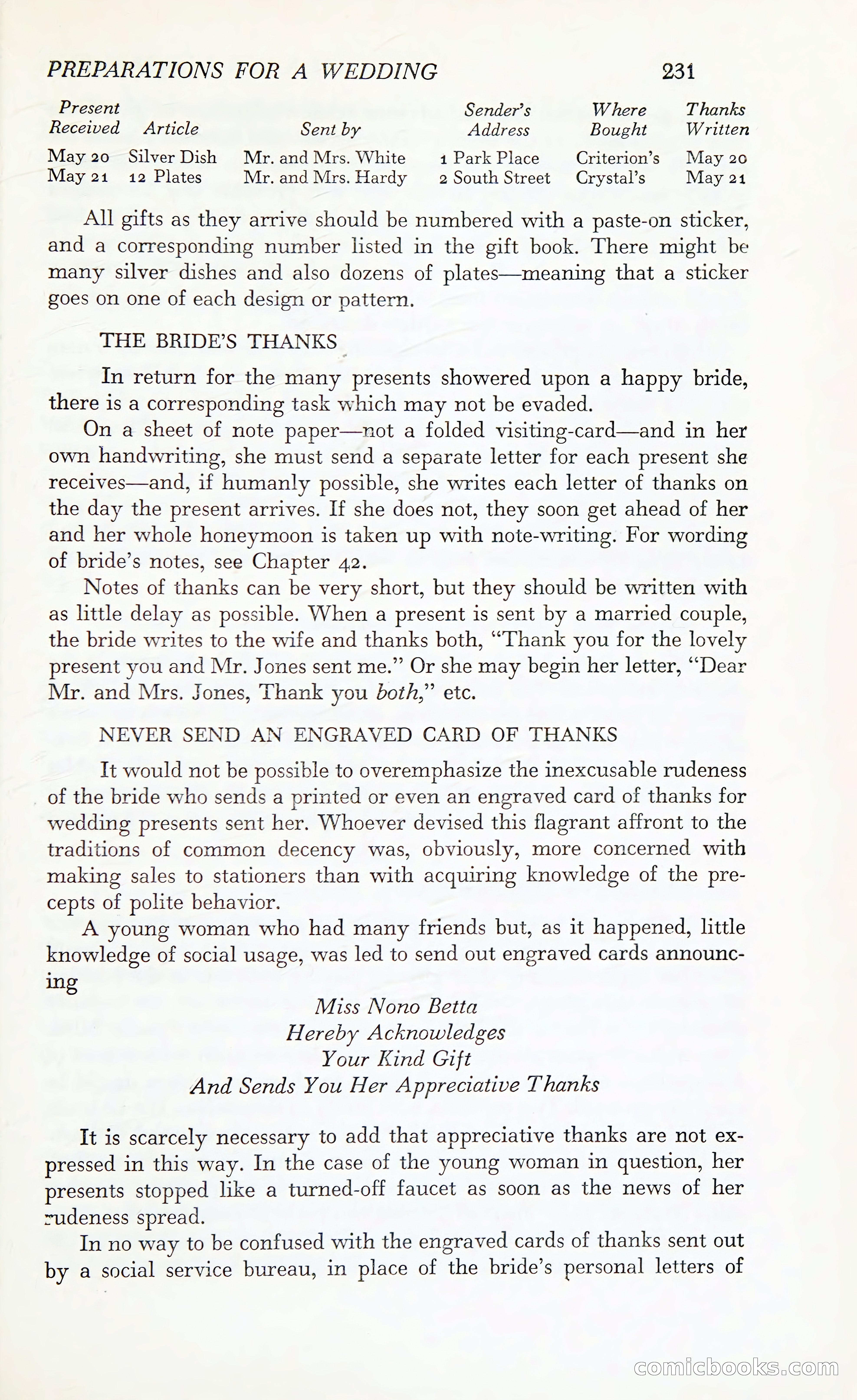 Etiquette: The Blue Book of Social Usage — page 274 of 399