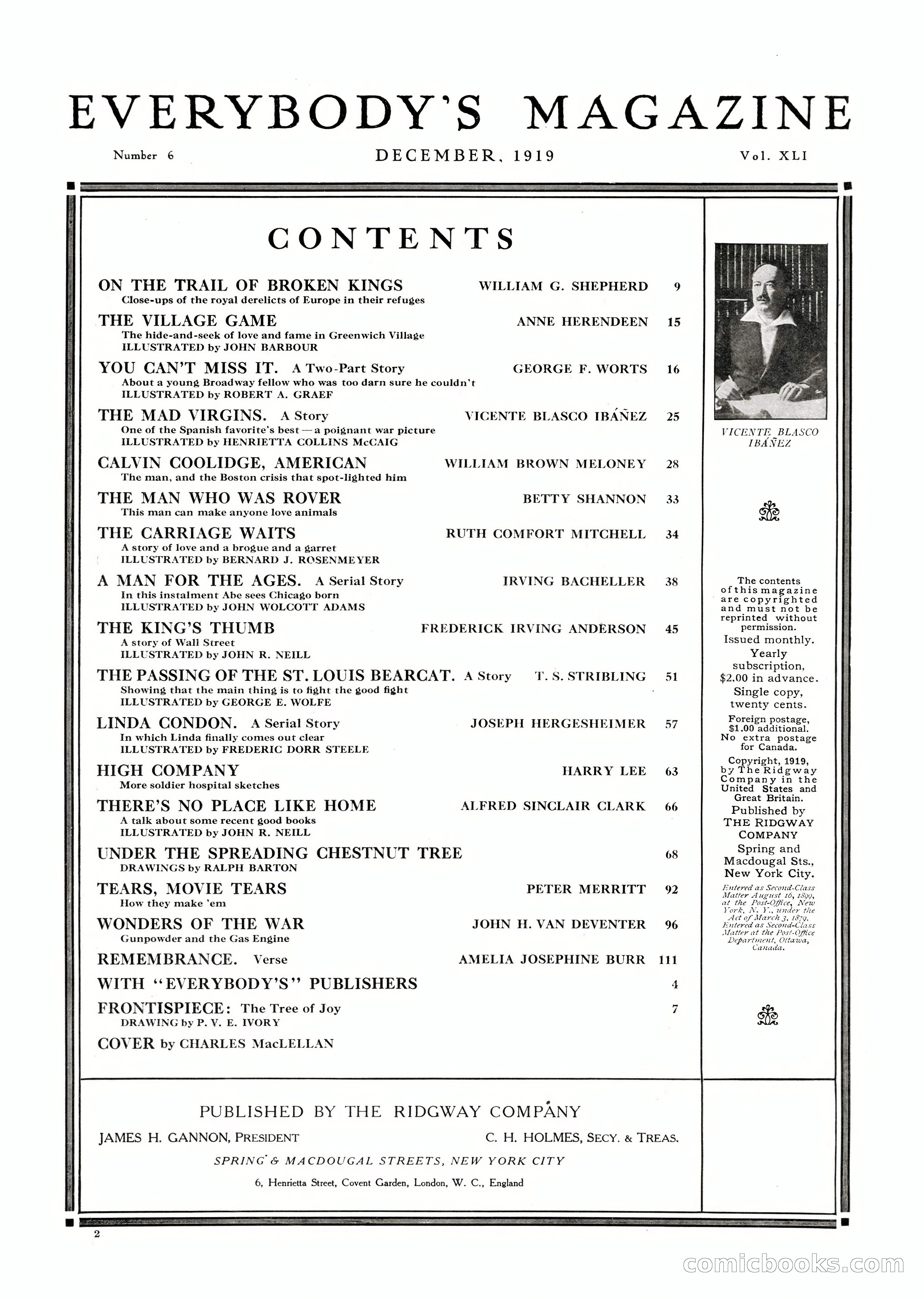 Everybody's Magazine, December 1919 — page 4 of 118