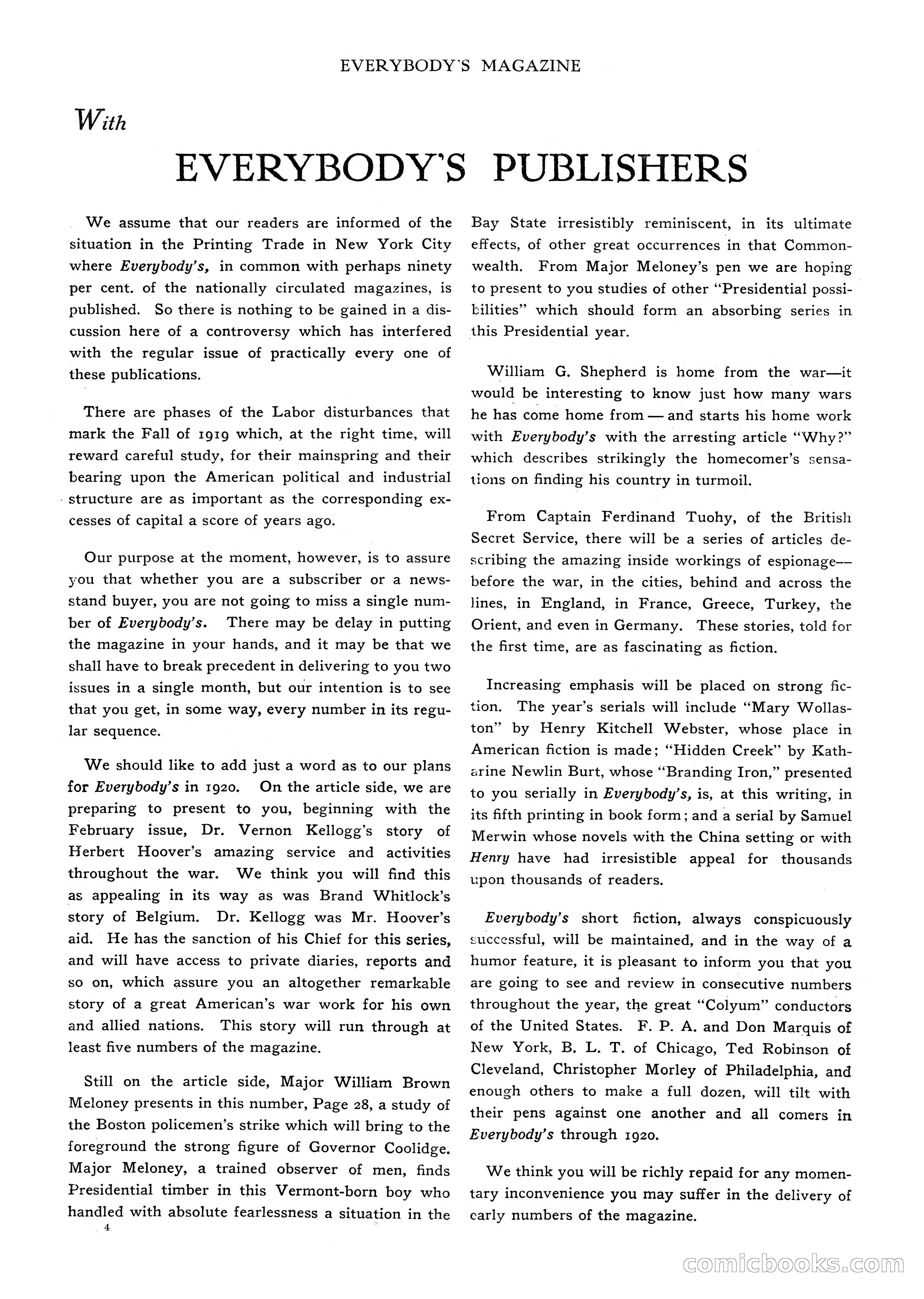 Everybody's Magazine, December 1919 — page 6 of 118