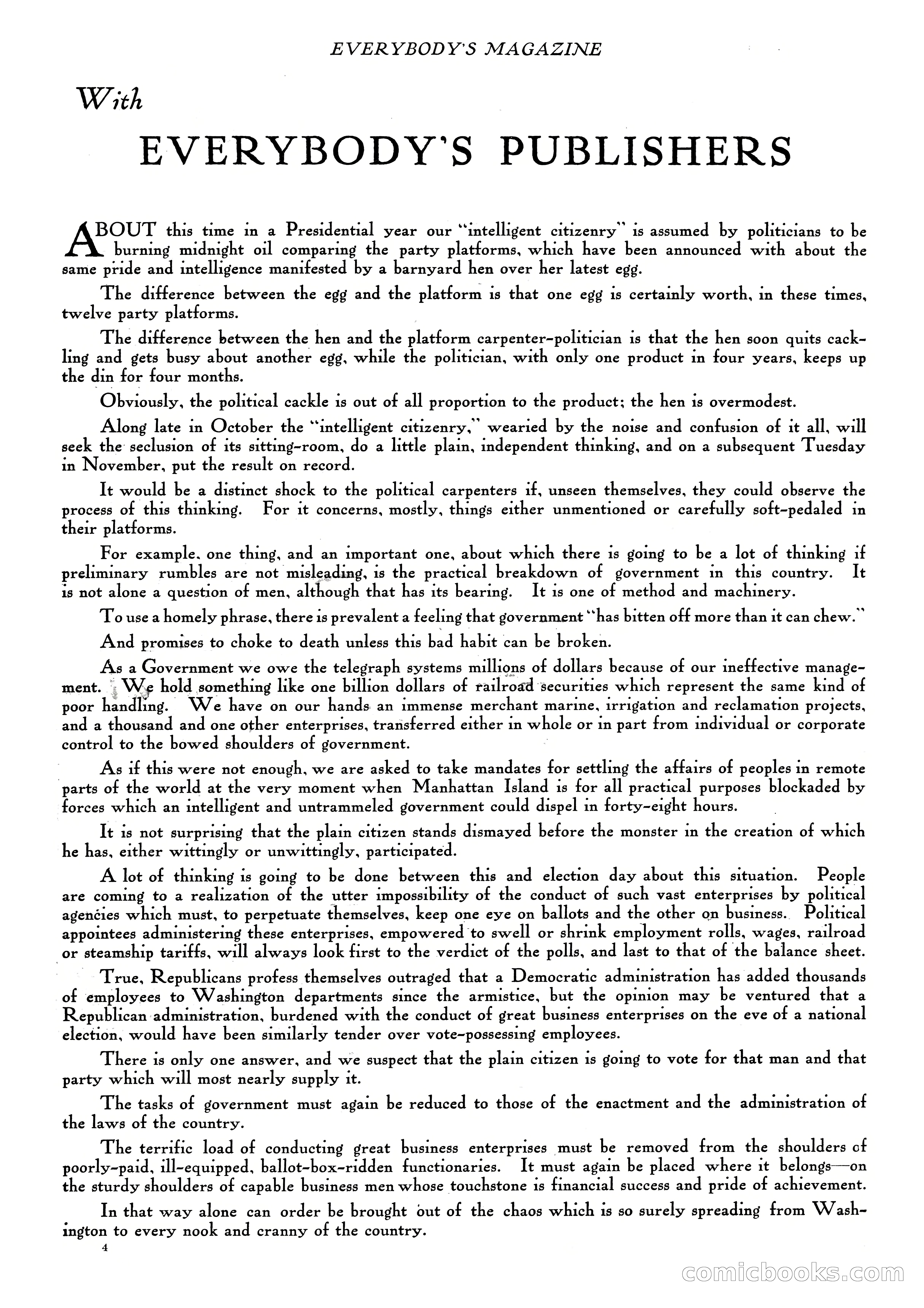 Everybody's Magazine, August 1920 — page 6 of 102