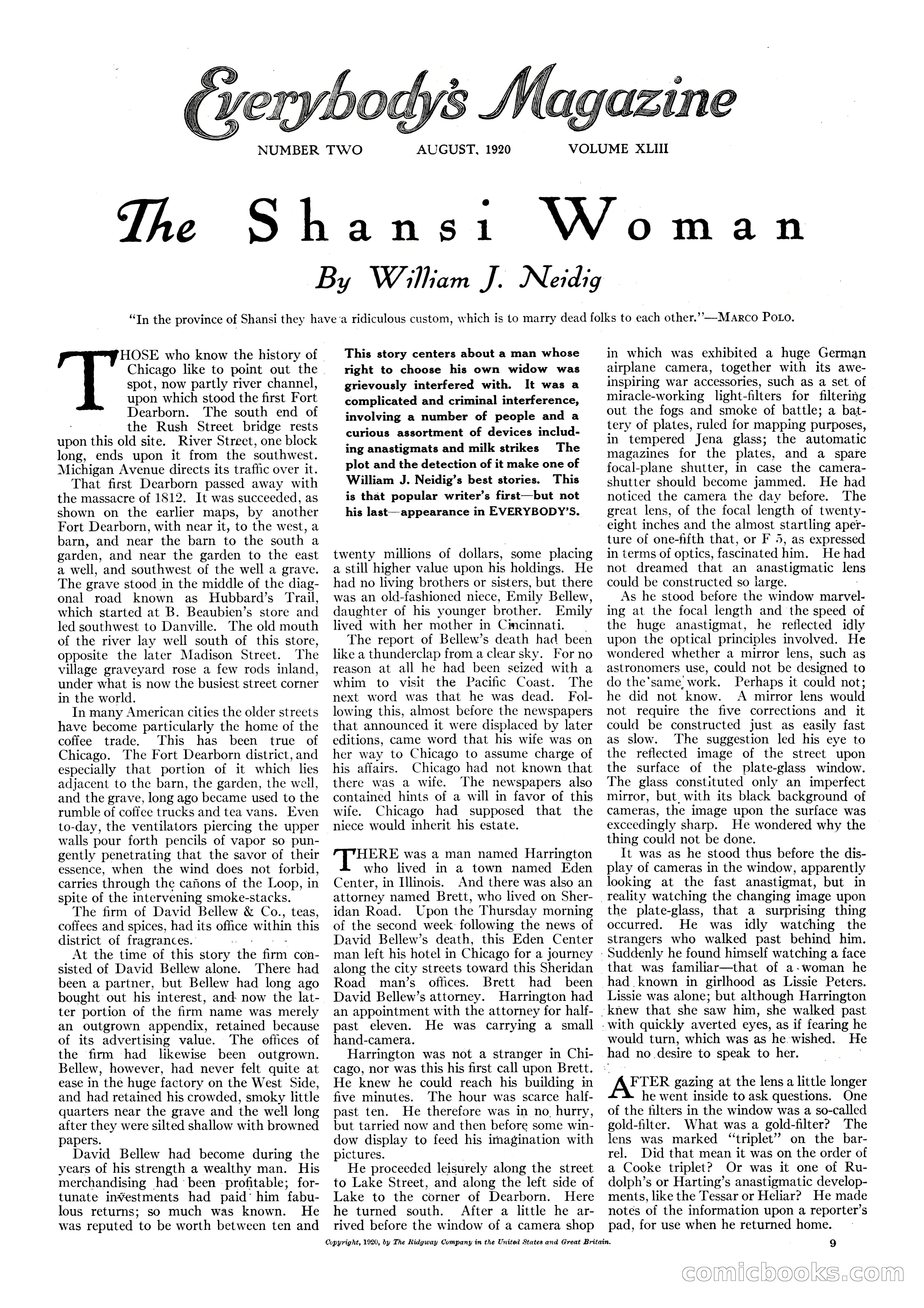Everybody's Magazine, August 1920 — page 11 of 102