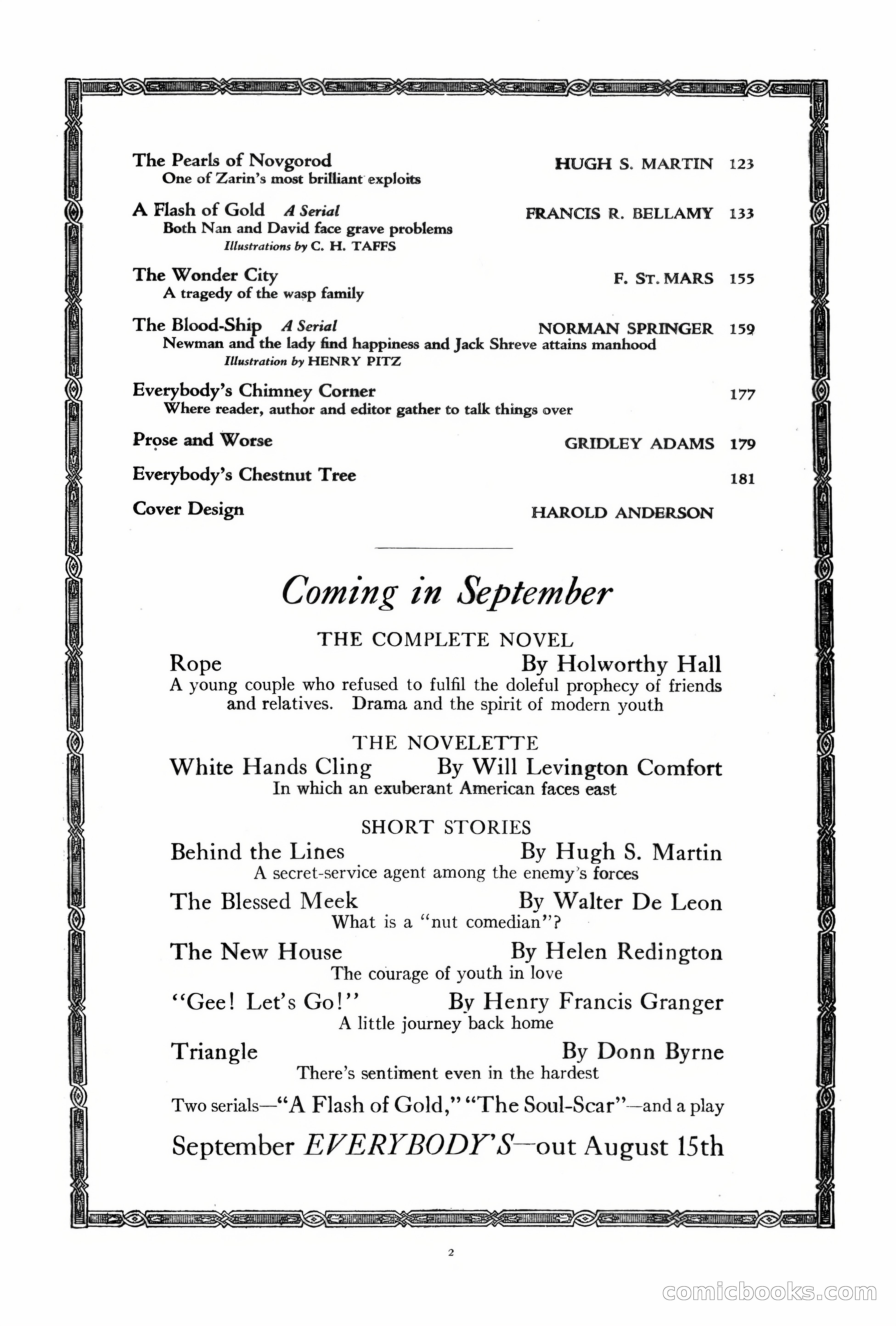 Everybody's Magazine, August 1922 — page 8 of 196